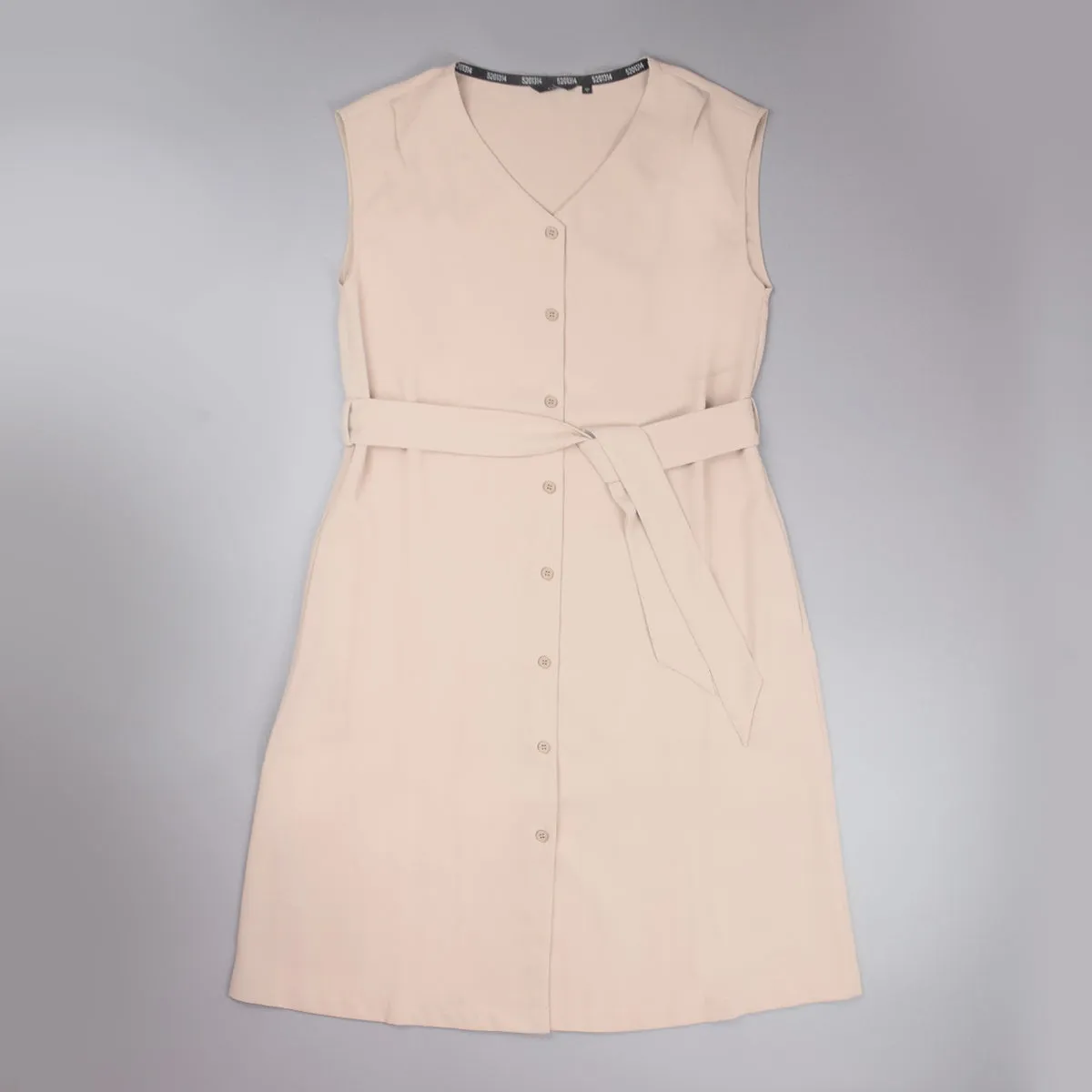 鈕扣腰帶外套連身裙 Button Down Dress