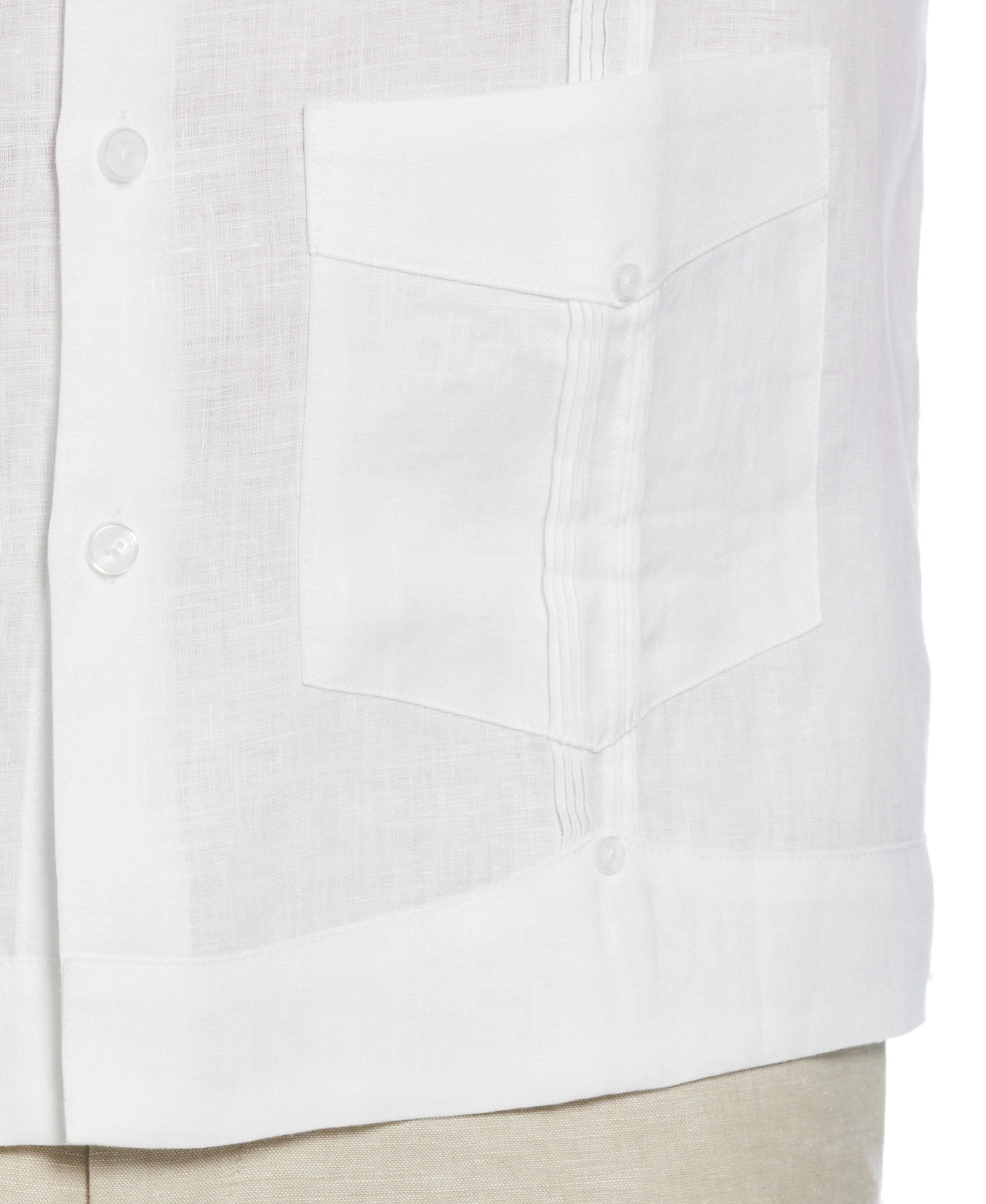 100% Linen Four-Pocket Guayabera Shirt