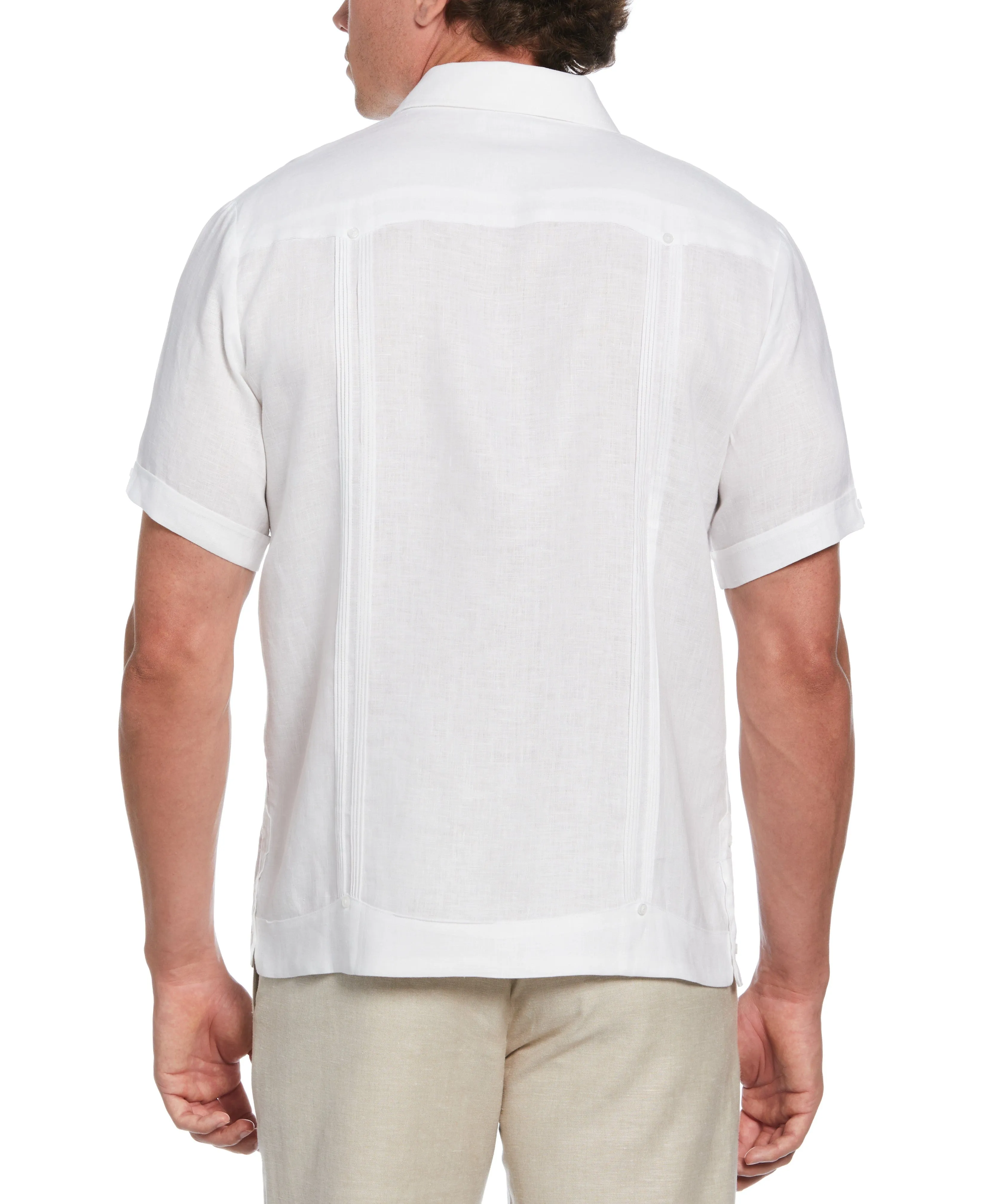 100% Linen Four-Pocket Guayabera Shirt