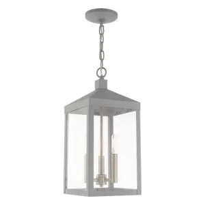 3 Lt Nordic Gray Pendant Lantern