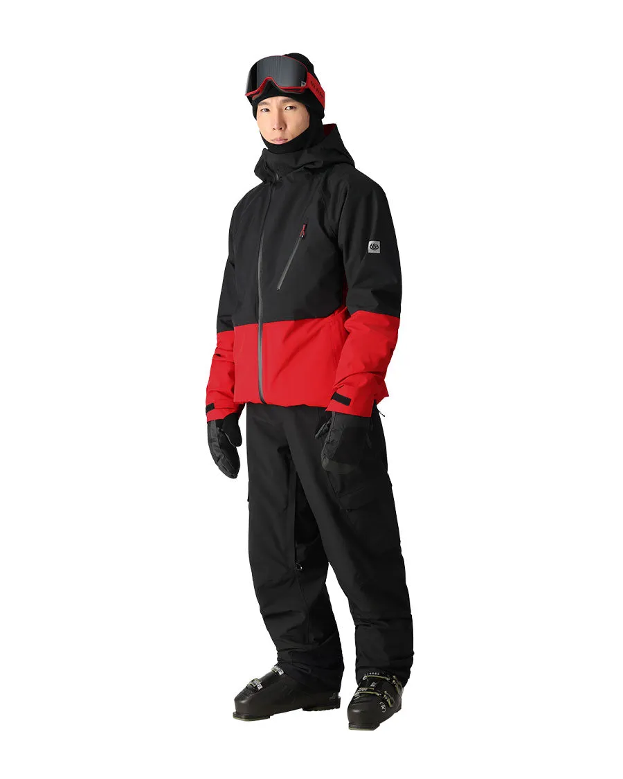 686 Men's Hydra Thermagraph Jacket True Red Colorblock 2025