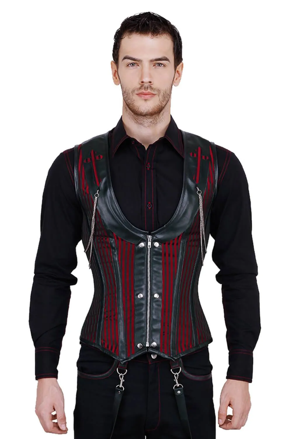 Alaric Steel Boned Gothic Men's Corset
