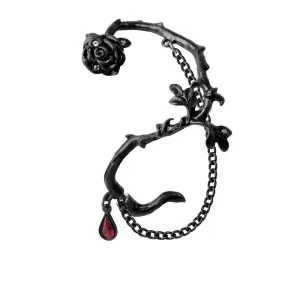 Alchemy Gothic E276  Rose of Passion Ear Wrap Earrings