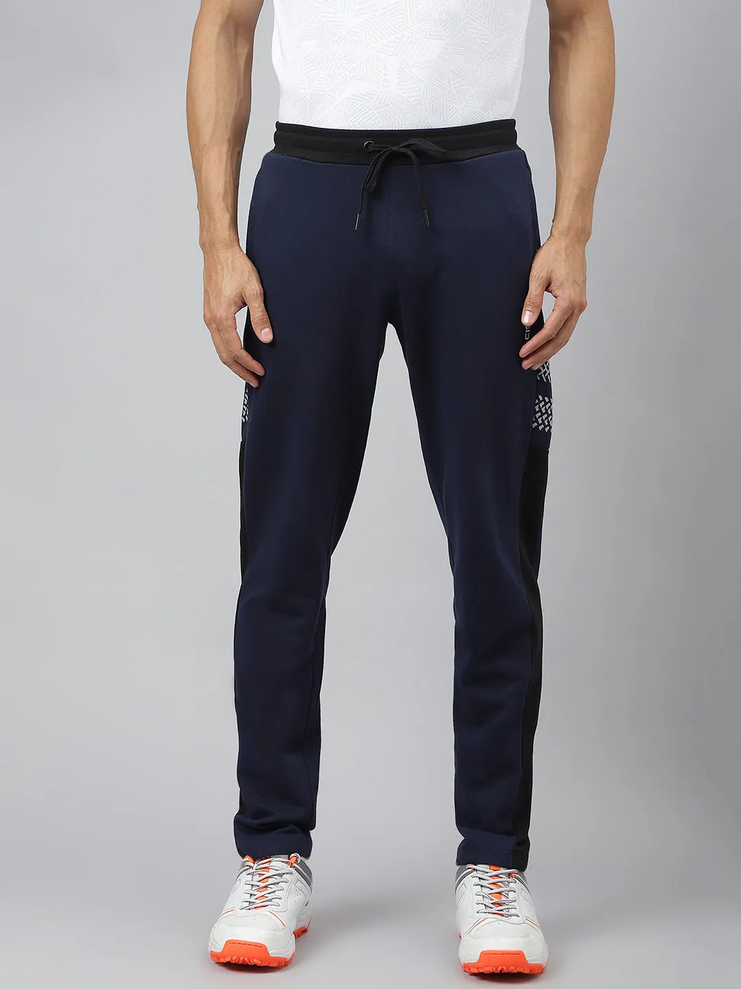 Alcis Men Graphic-Print Dress Blue Soft-Touch Athleisure Track Pants