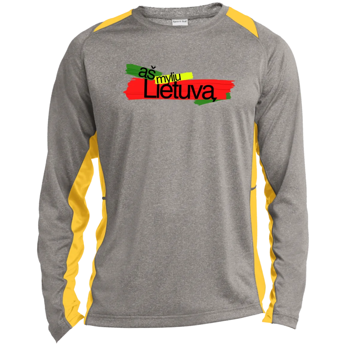 As Myliu Lietuva - Men's Long Sleeve Colorblock Activewear Performance T