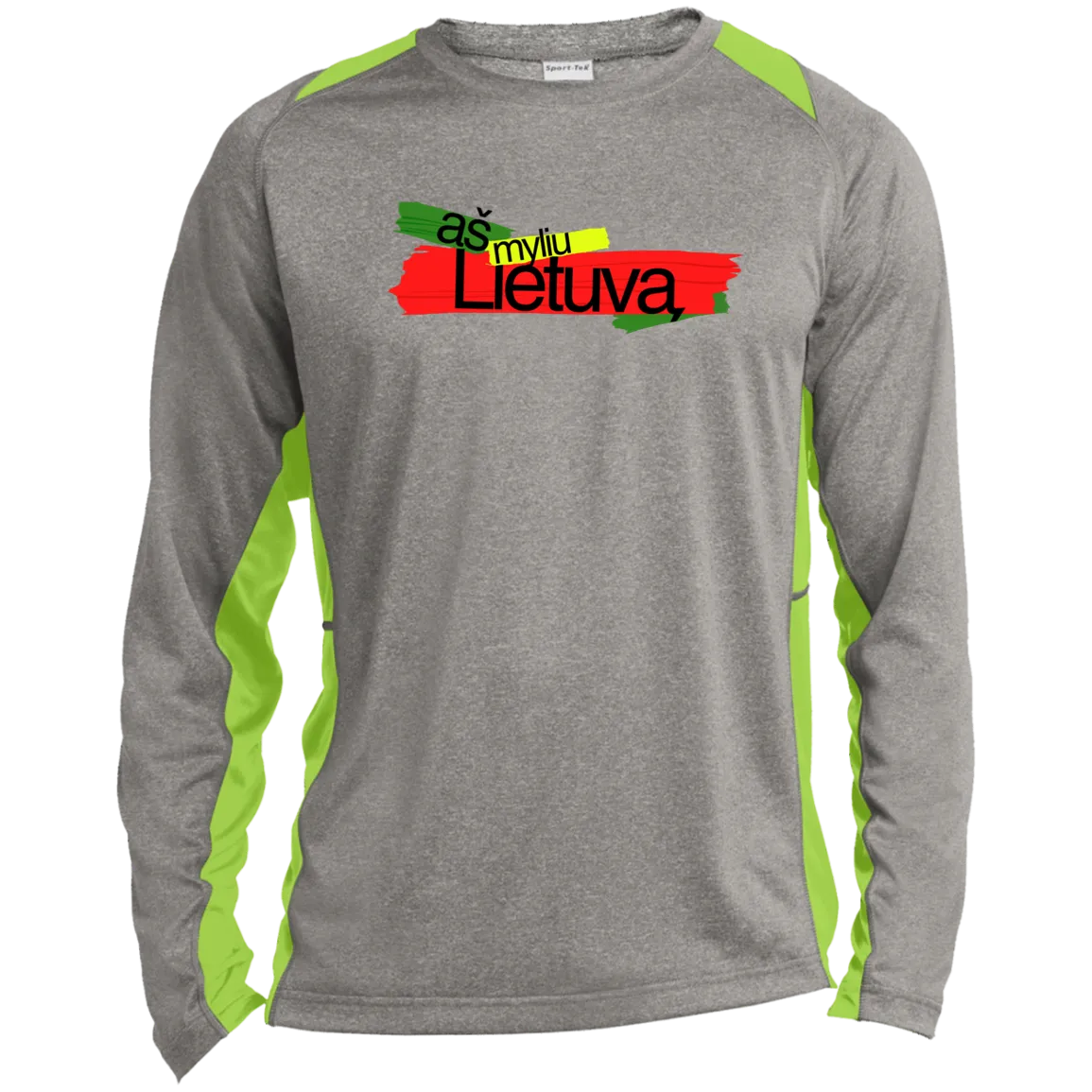 As Myliu Lietuva - Men's Long Sleeve Colorblock Activewear Performance T