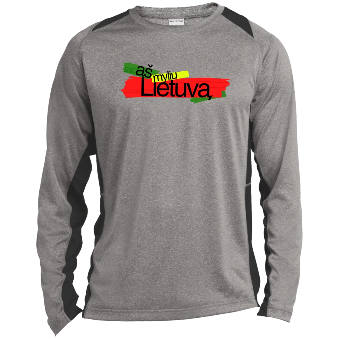 As Myliu Lietuva - Men's Long Sleeve Colorblock Activewear Performance T