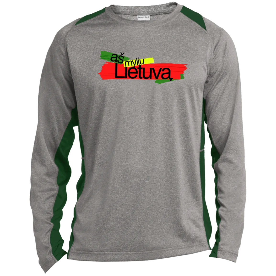 As Myliu Lietuva - Men's Long Sleeve Colorblock Activewear Performance T