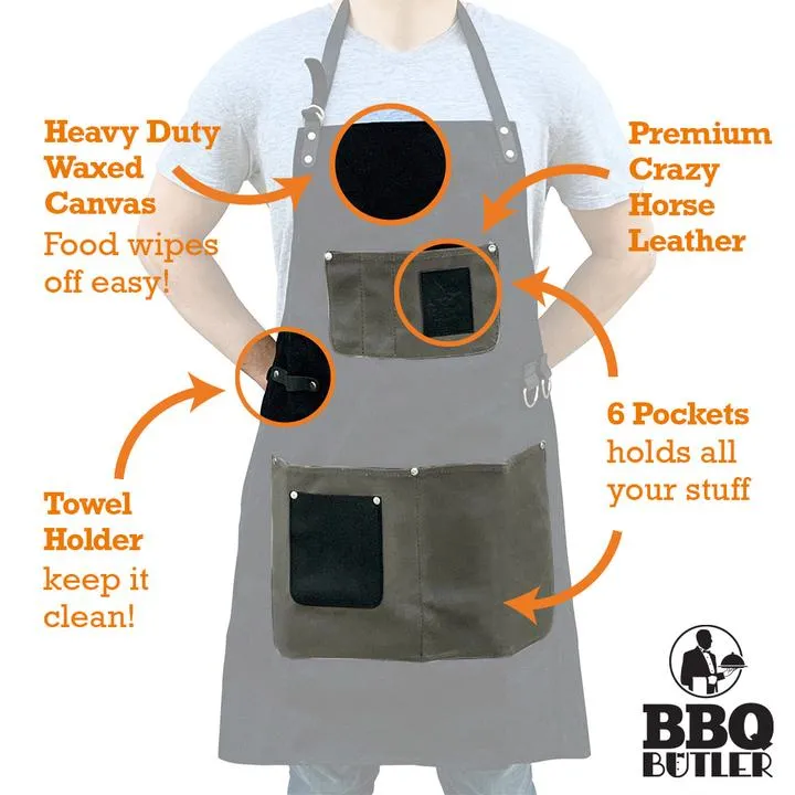 BBQ Butler || Waxed BBQ Apron