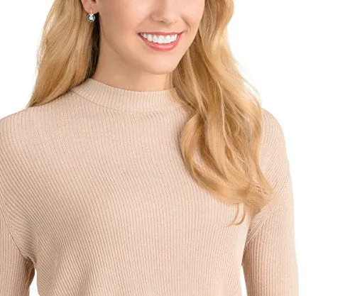 Bella V Pierced Earrings, Gray, Rose-gold tone plated