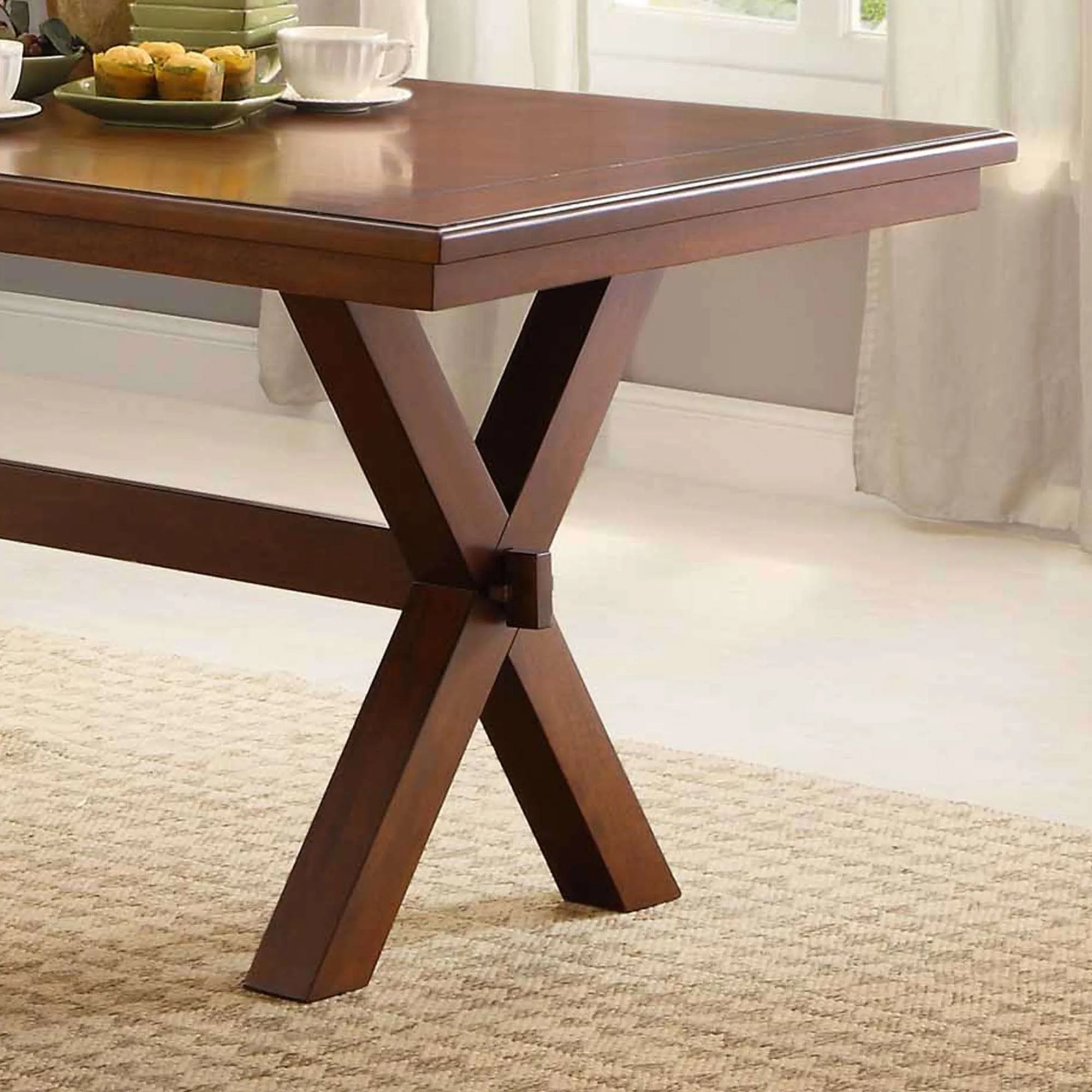Better Homes & Gardens Maddox Crossing Dining Table, Brown Finish - open_box
