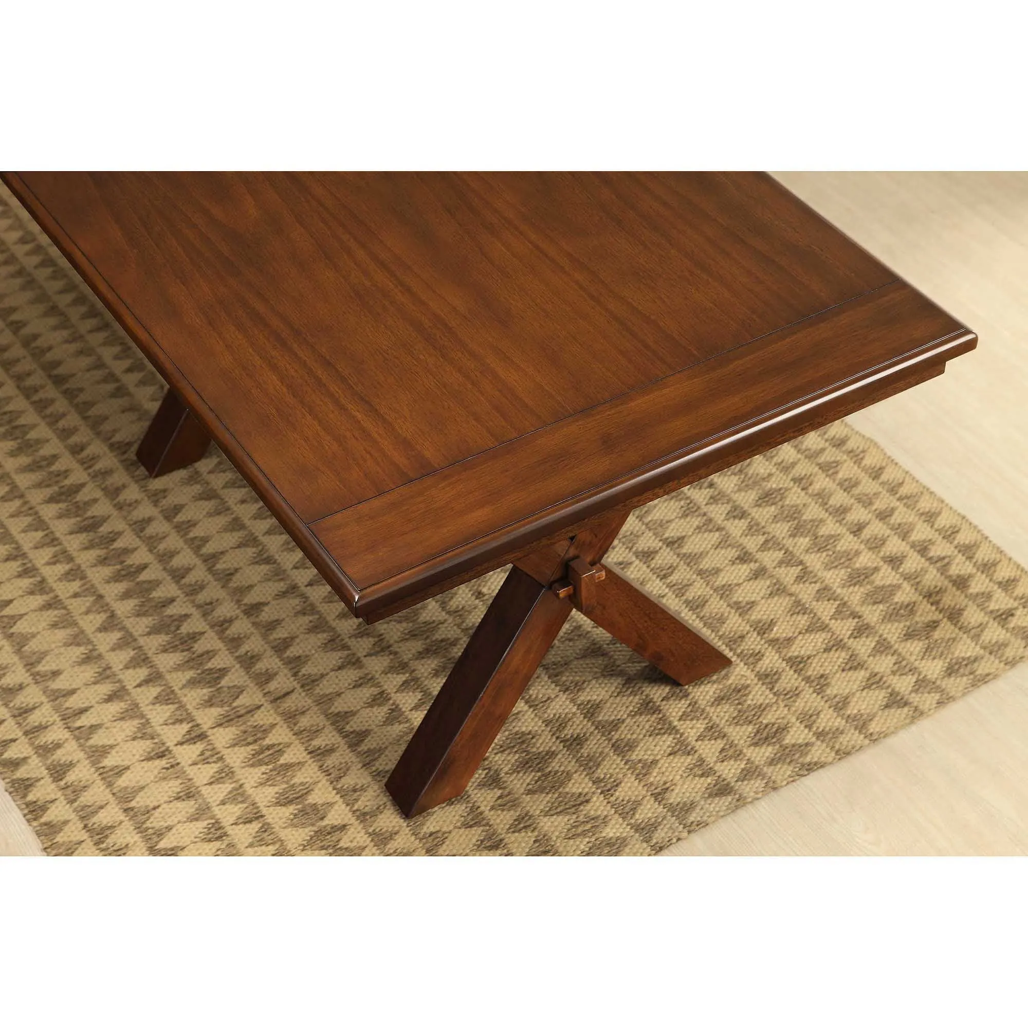 Better Homes & Gardens Maddox Crossing Dining Table, Brown Finish - open_box