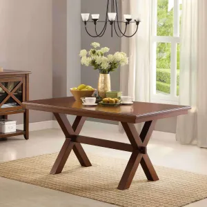 Better Homes & Gardens Maddox Crossing Dining Table, Brown Finish - open_box