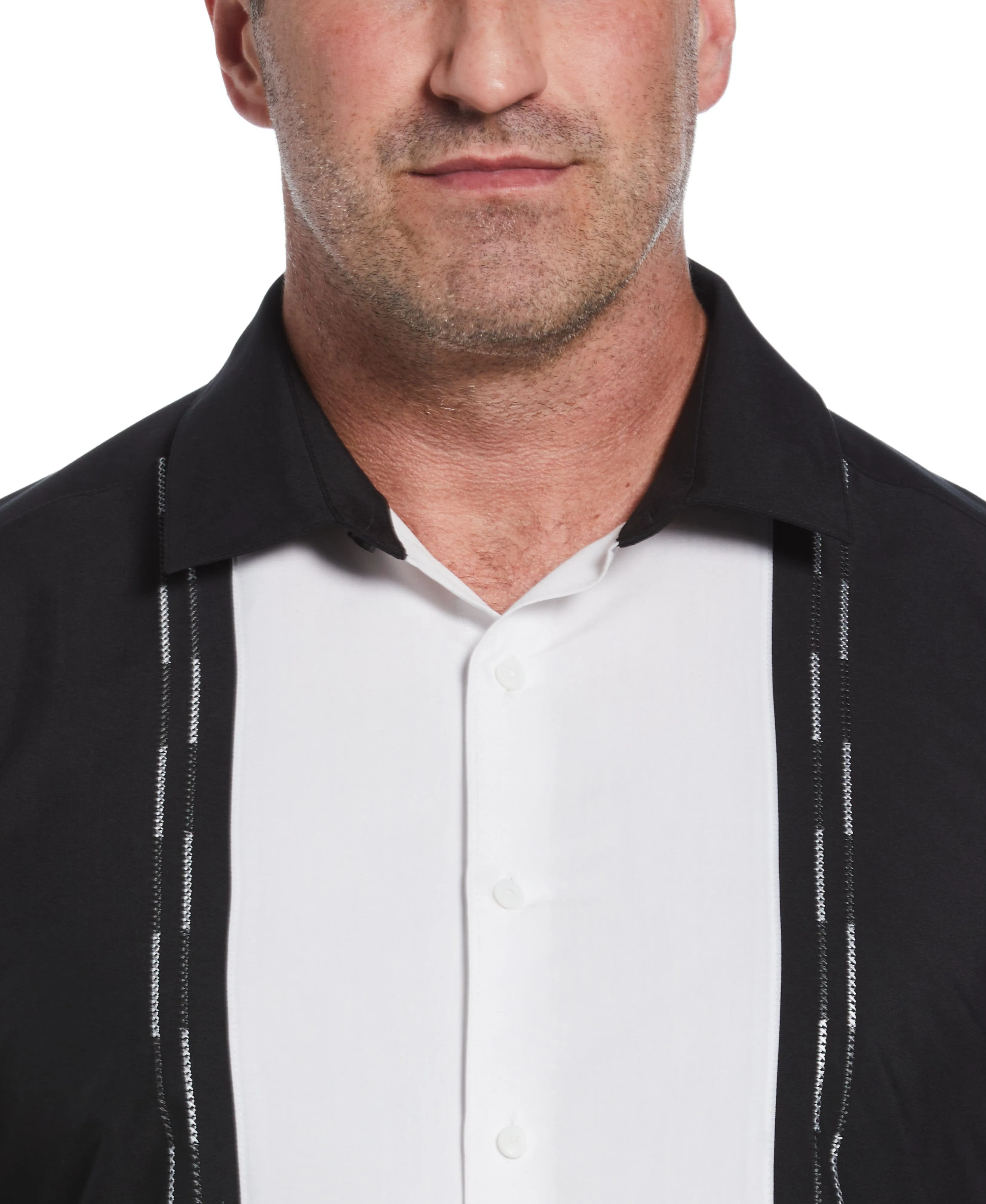 Big & Tall Color Block Embroidery Shirt