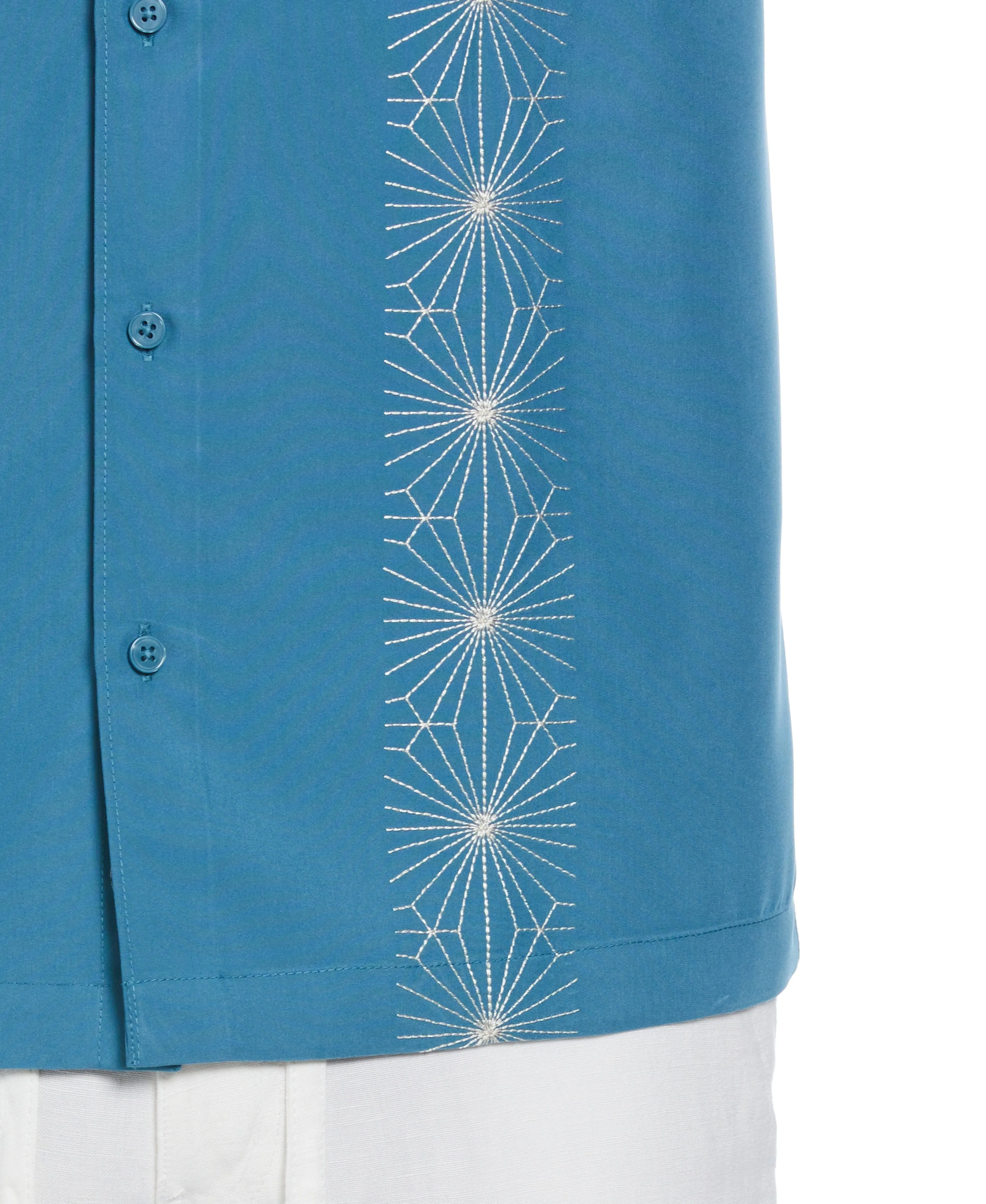 Big & Tall Geo Embroidery Panel Shirt