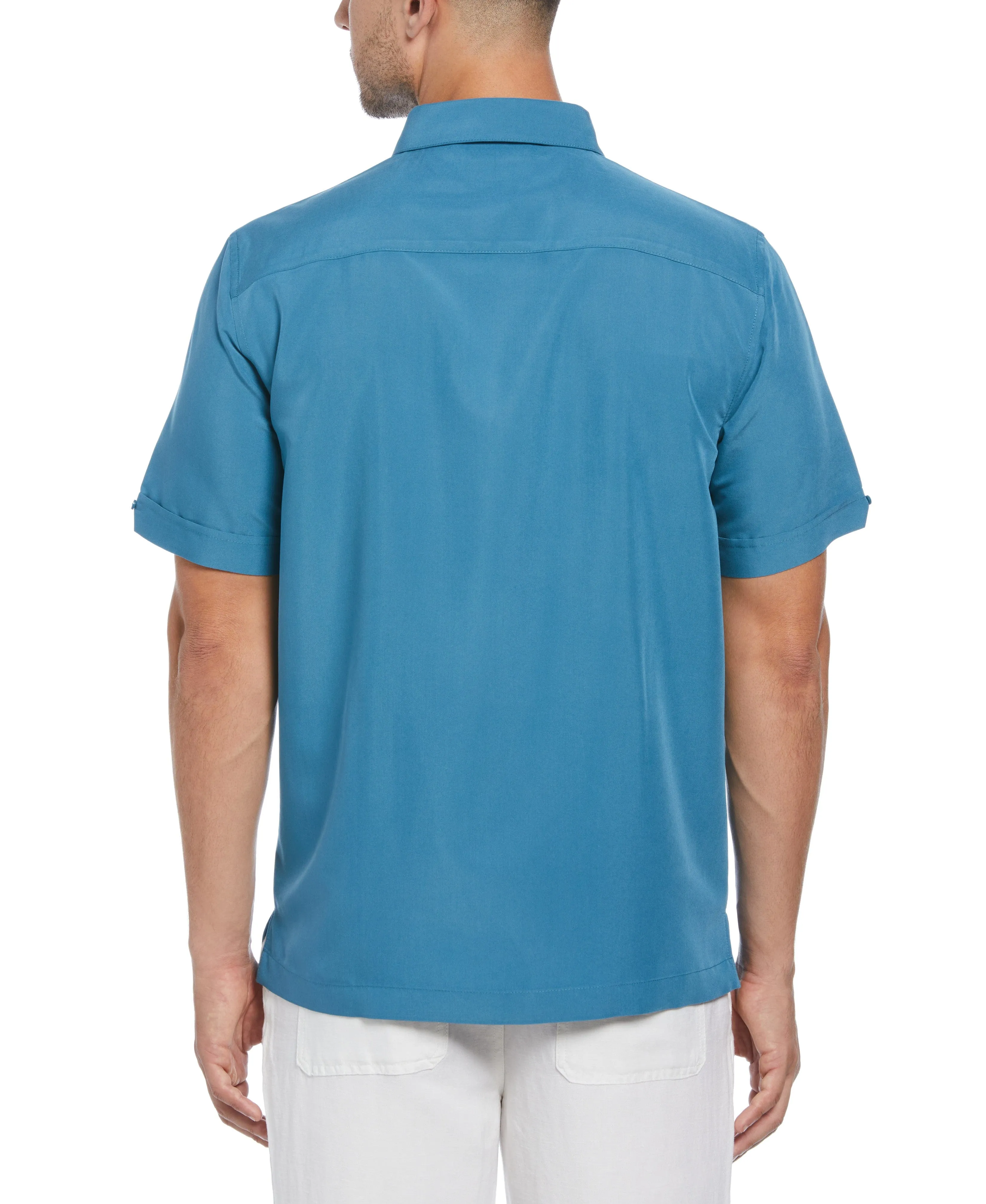 Big & Tall Geo Embroidery Panel Shirt