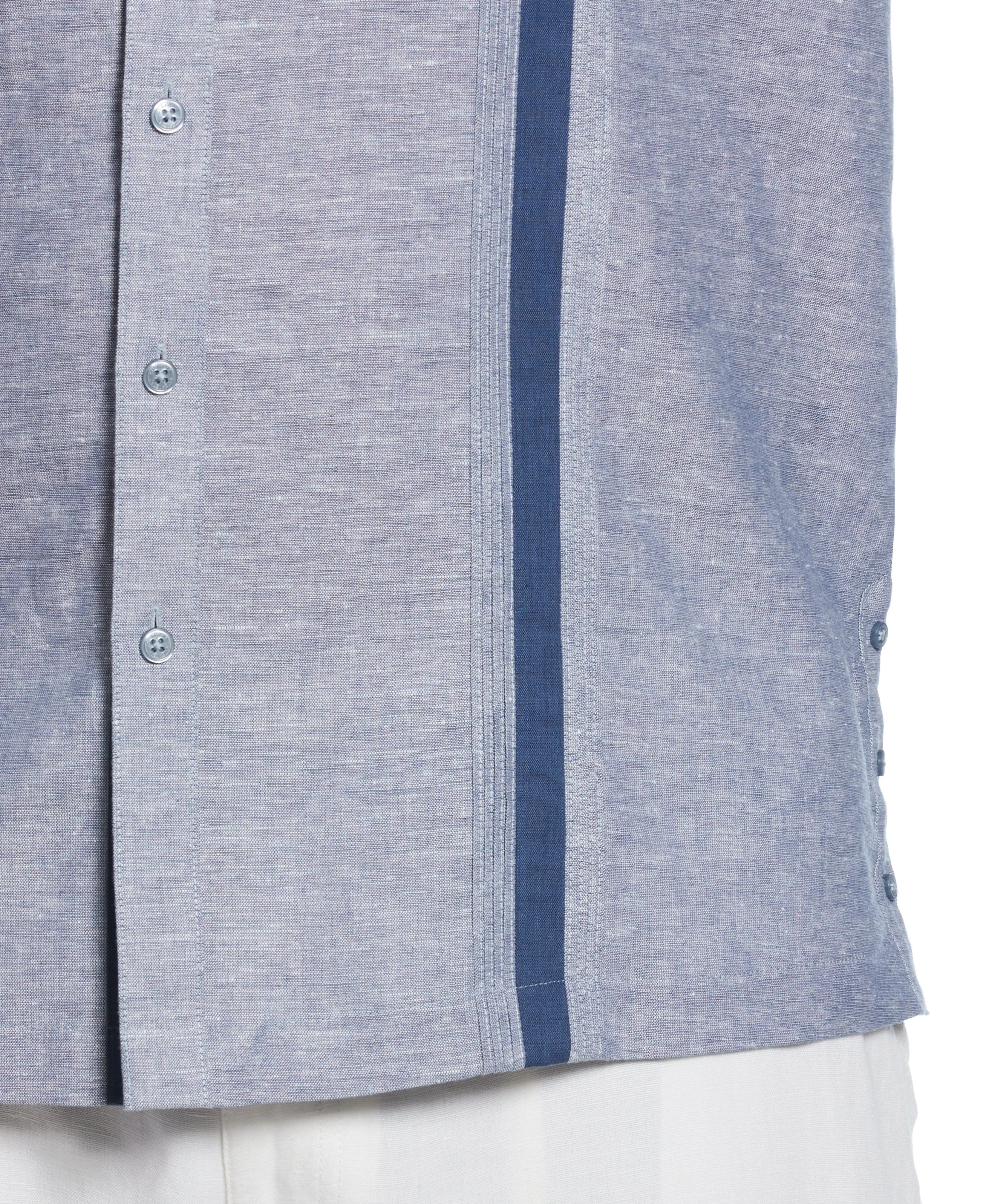 Big & Tall Linen Blend Cross Dye Guayabera Shirt