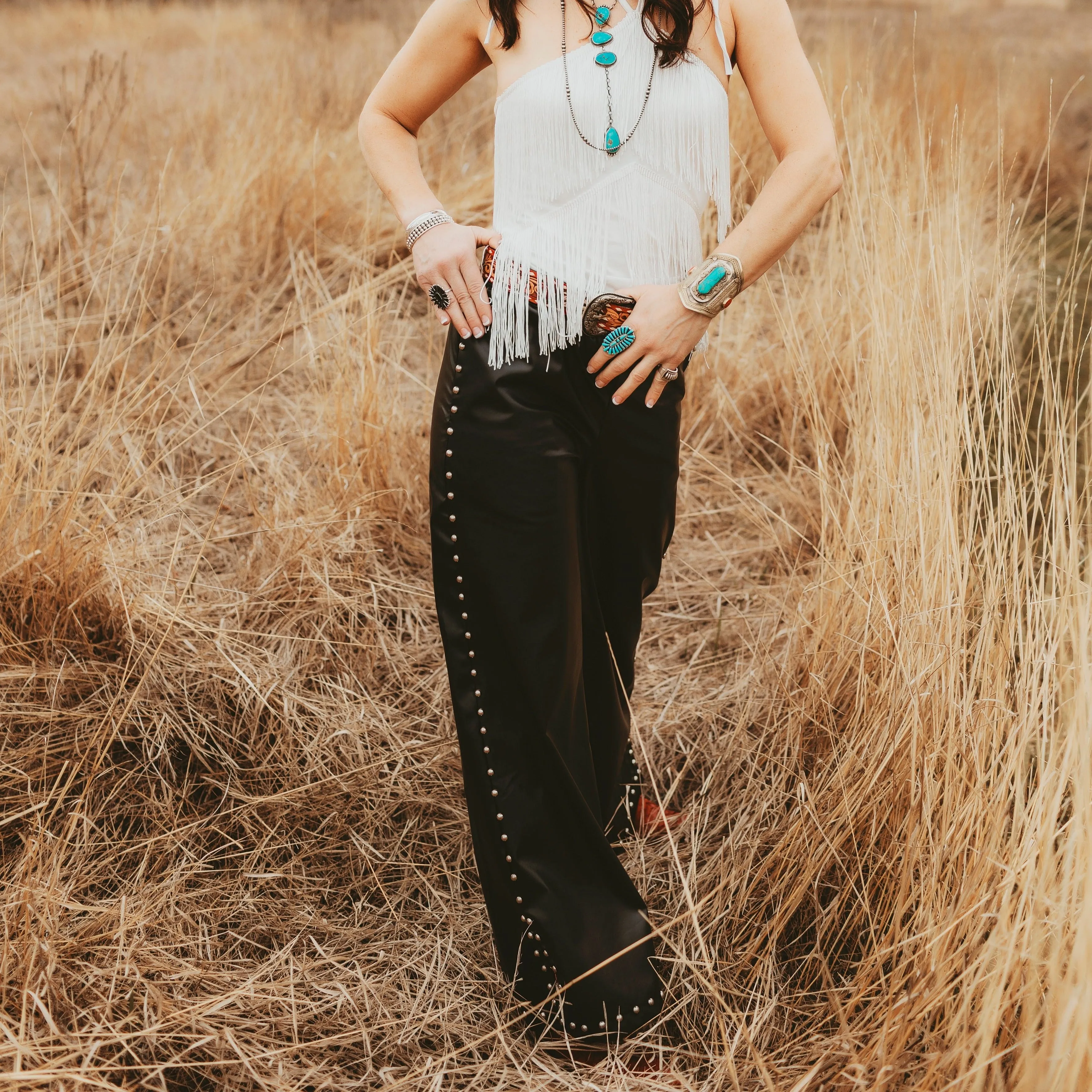 Bristol Black Studded Pants