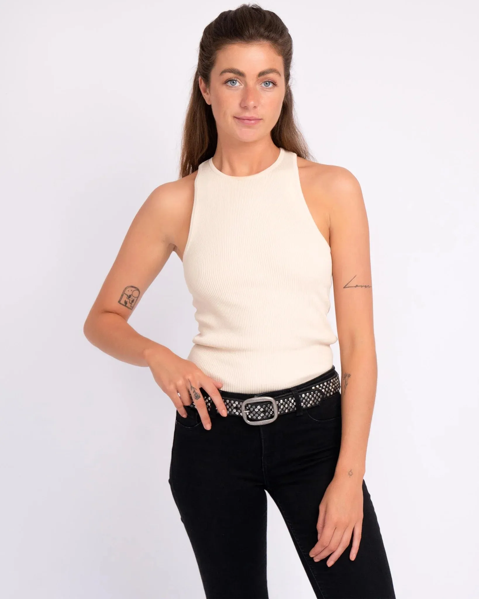 Britta l Pyramid Multi Studded Leather Belt