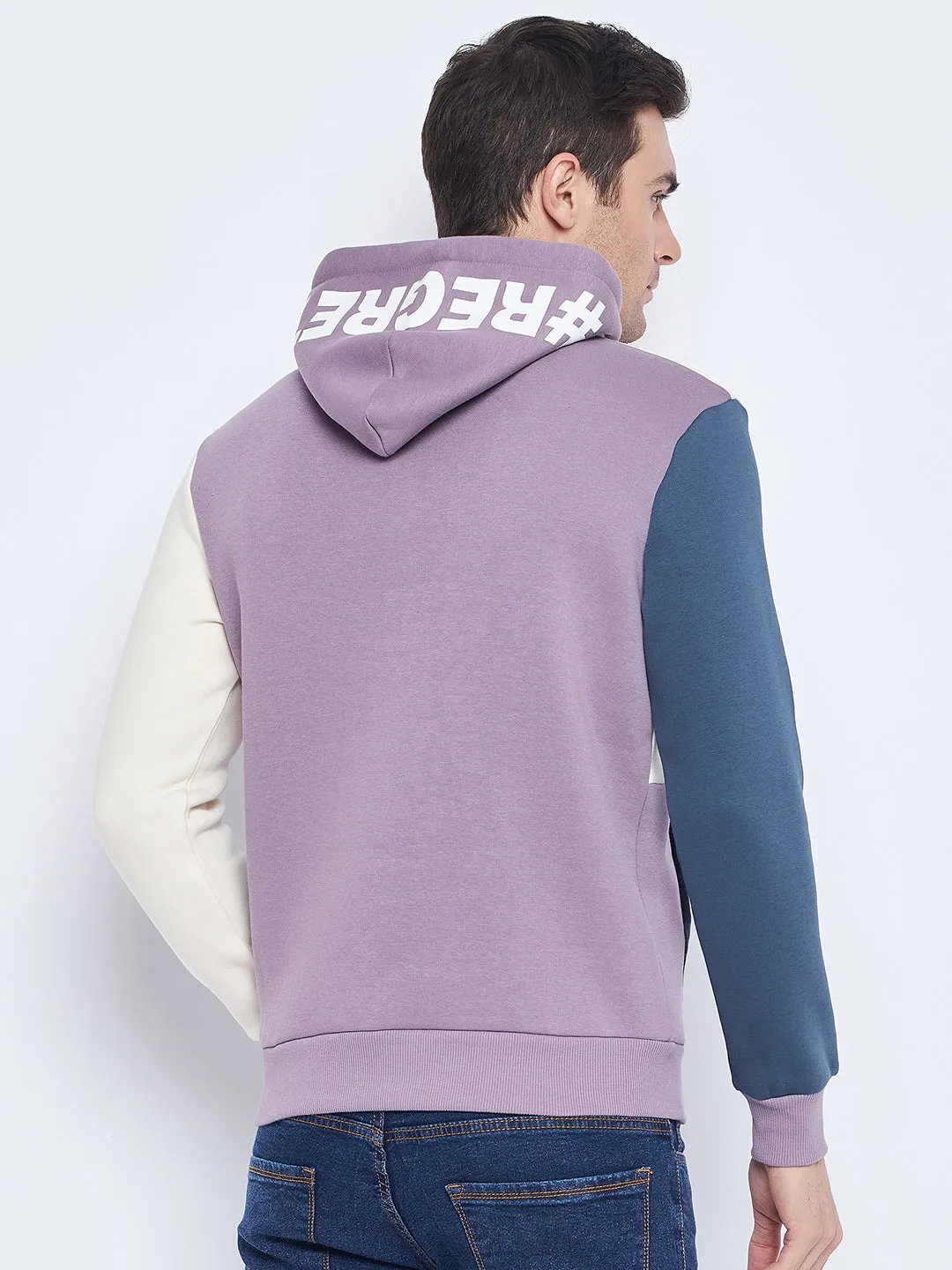 Camla Barcelona Lilac And Blue Colourblocked Sweatshirt
