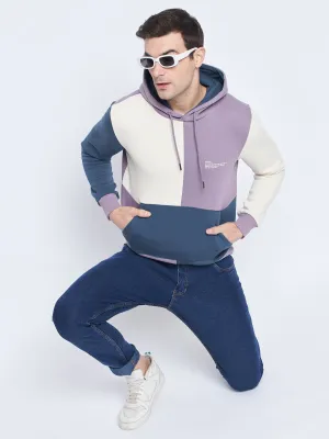 Camla Barcelona Lilac And Blue Colourblocked Sweatshirt
