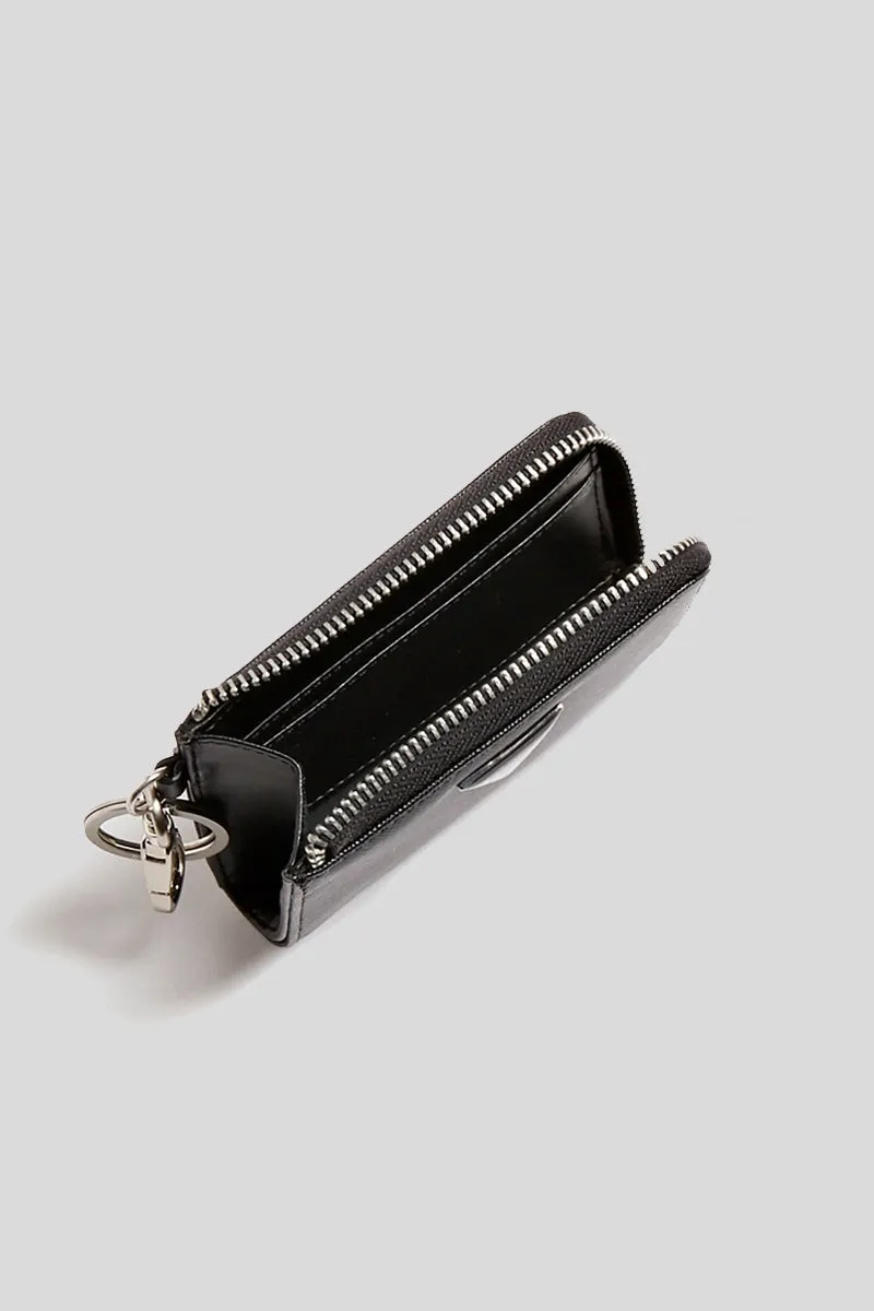 Certosa Top Zip Card Holder - Black
