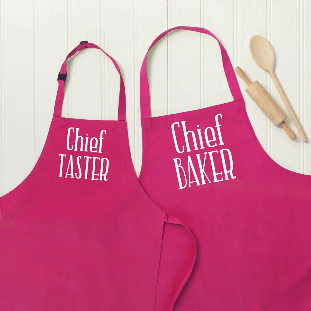 Chief Baker / Chief Taster Matching Apron Set