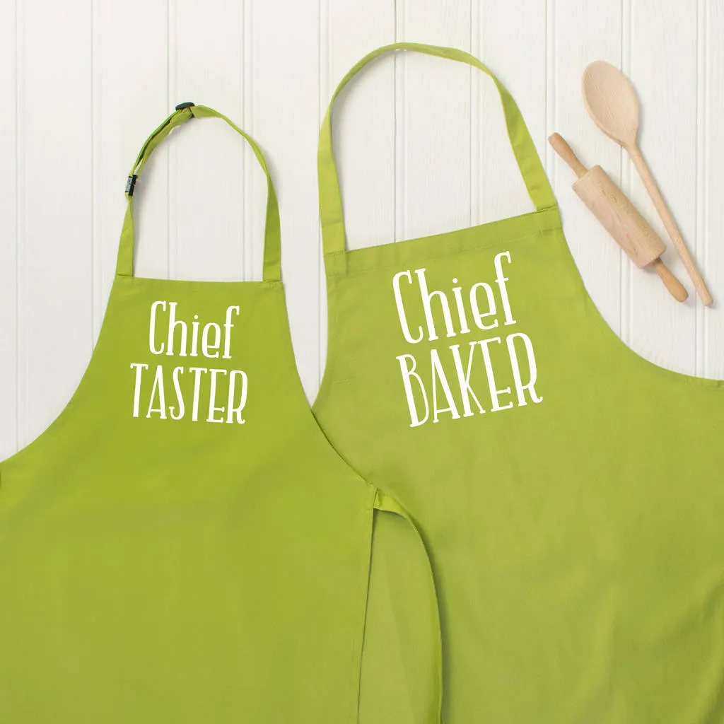 Chief Baker / Chief Taster Matching Apron Set