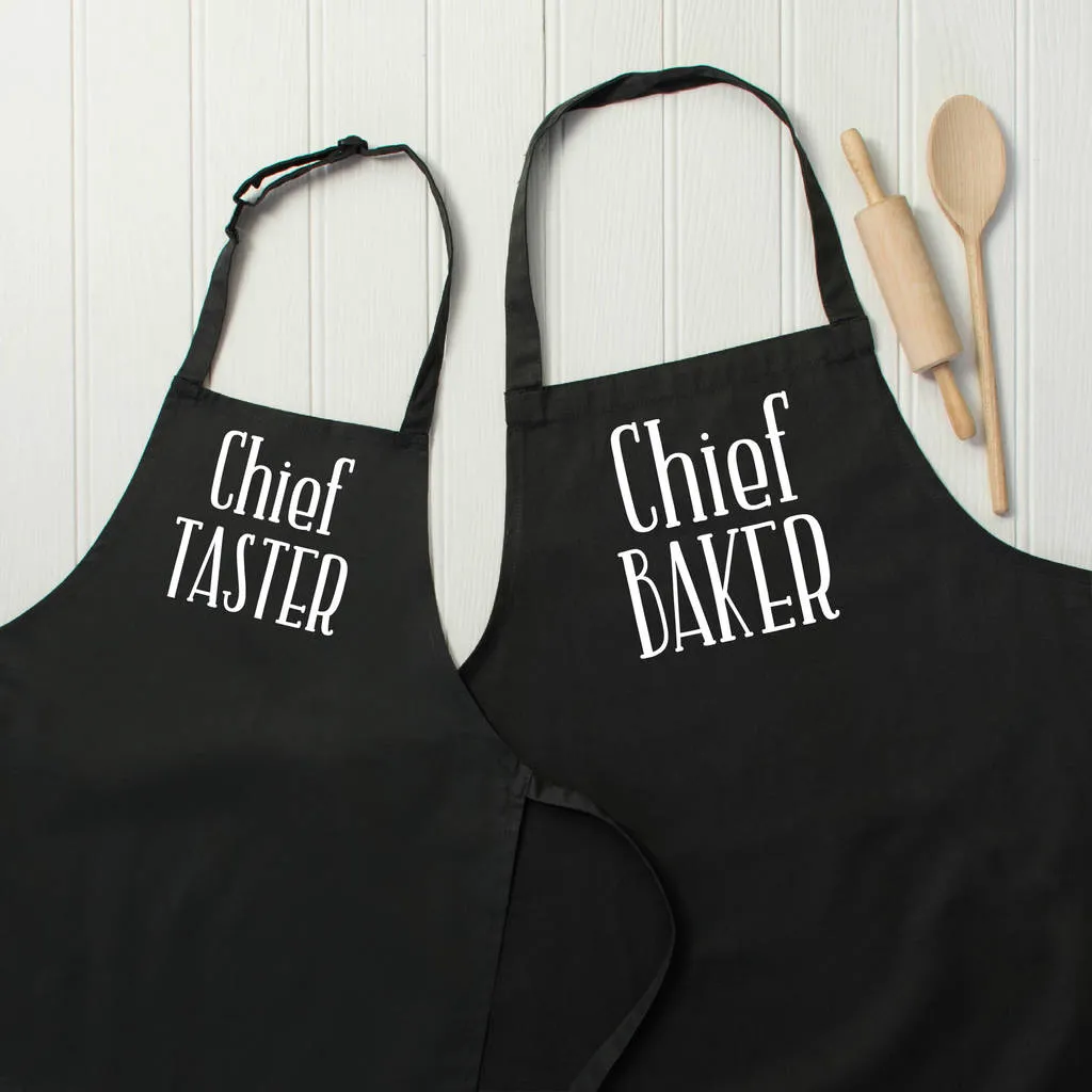 Chief Baker / Chief Taster Matching Apron Set
