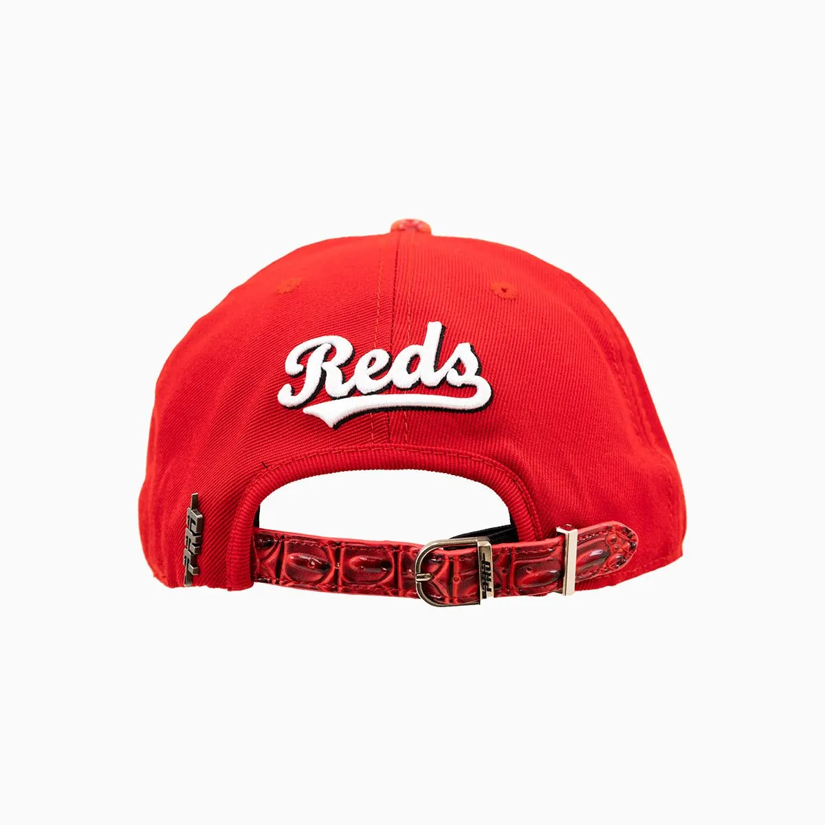 Cincinnati Reds MLB Leather Visor Wool Snapback Hat