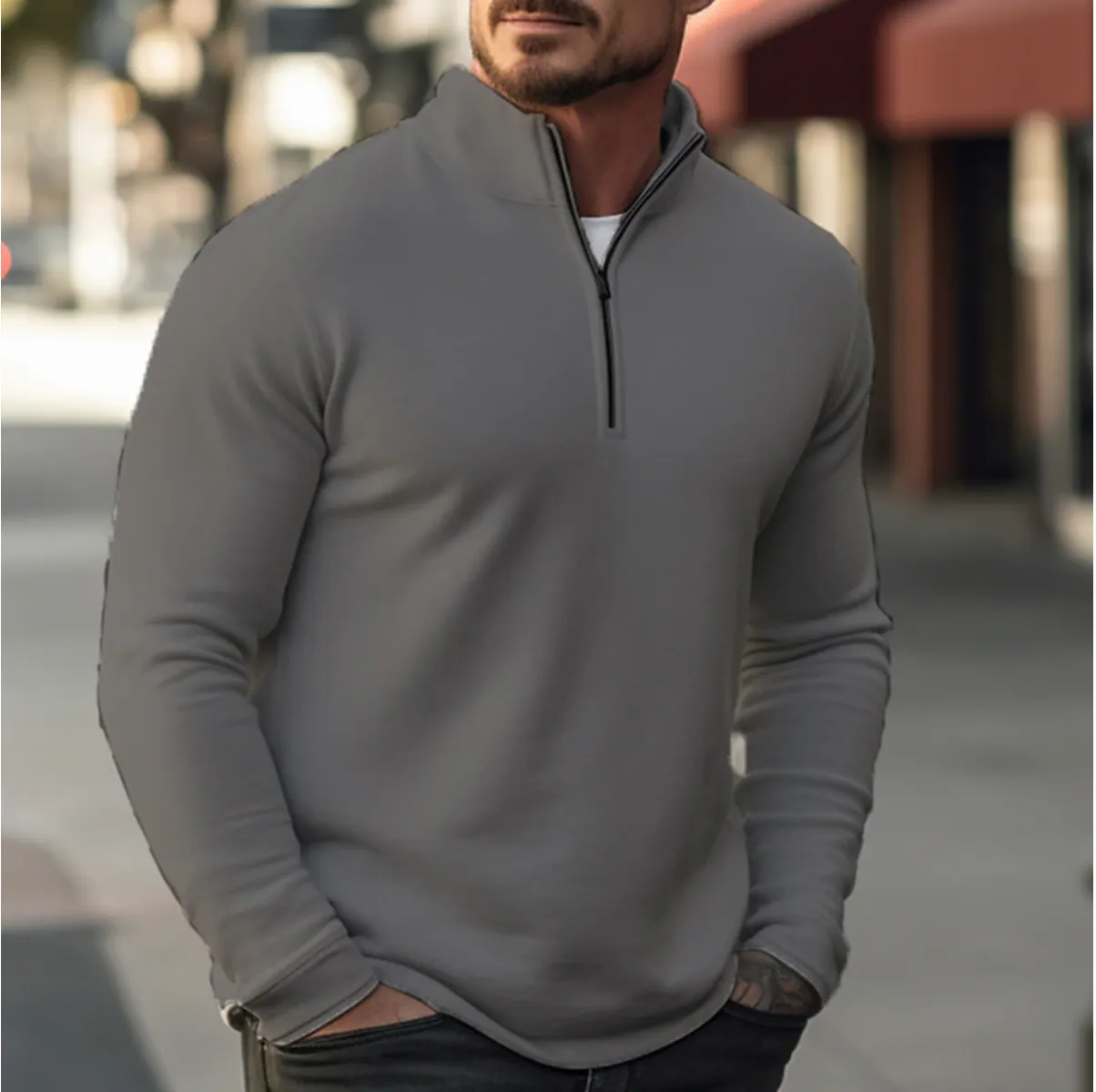 Classic Men's Zip-Up Sweater for Comfort – Julian