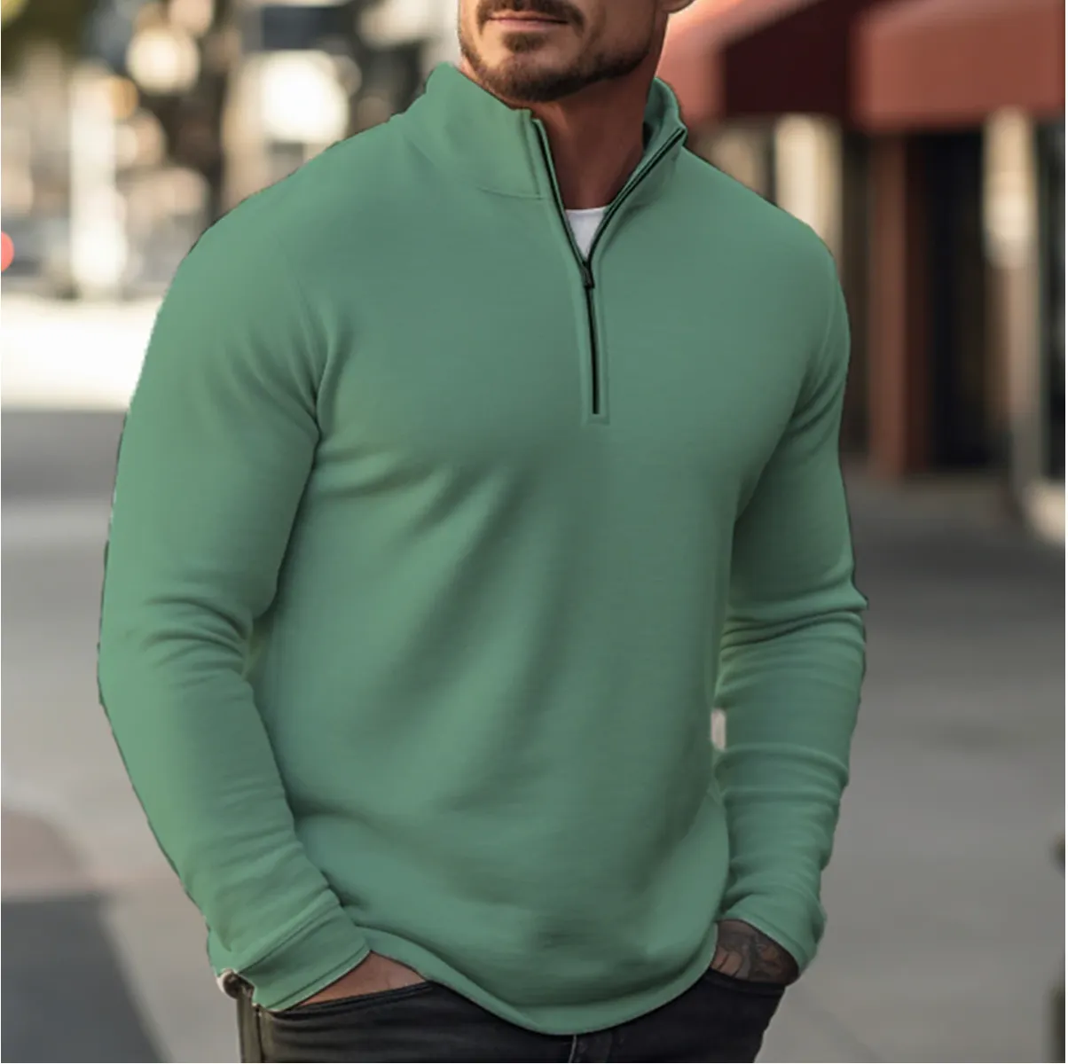 Classic Men's Zip-Up Sweater for Comfort – Julian