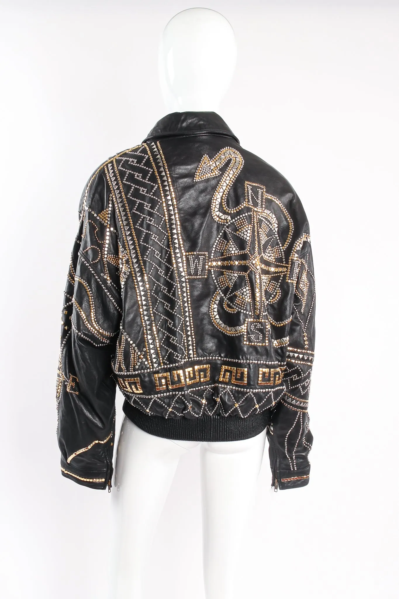 Compass Studded Leather Jacket