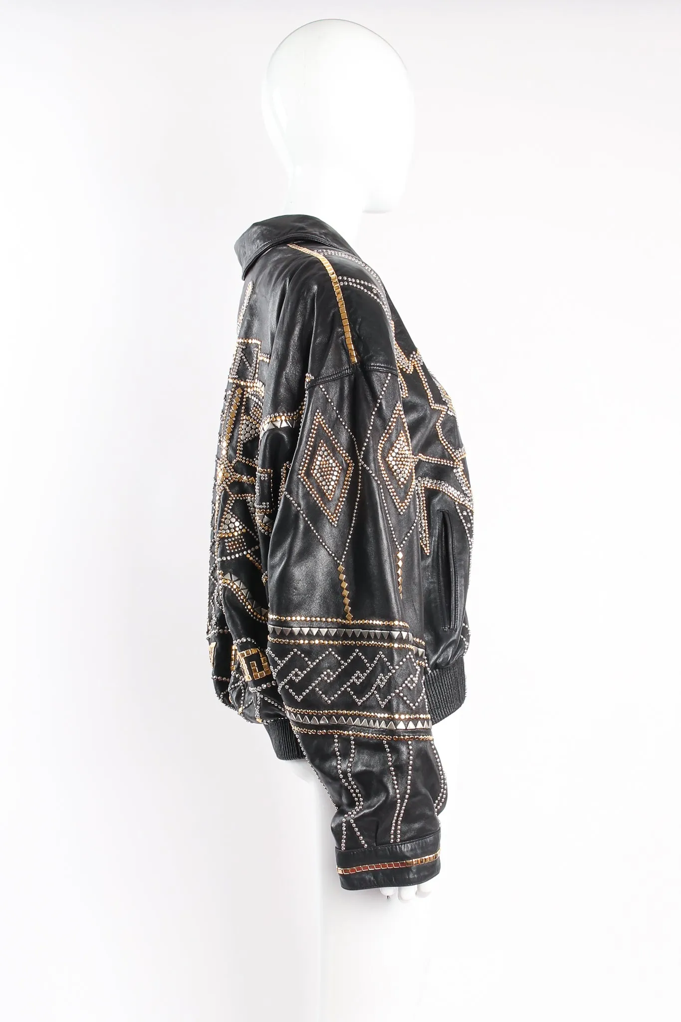Compass Studded Leather Jacket