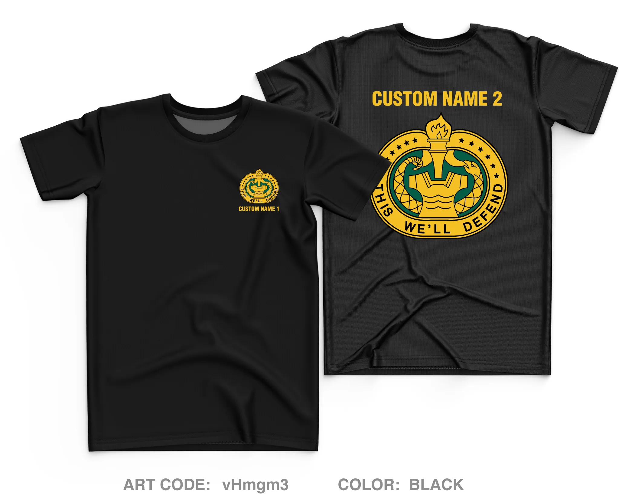 CUSTOM 3rd PLT Night Strike Core Men's SS Performance Tee - vHmgm3