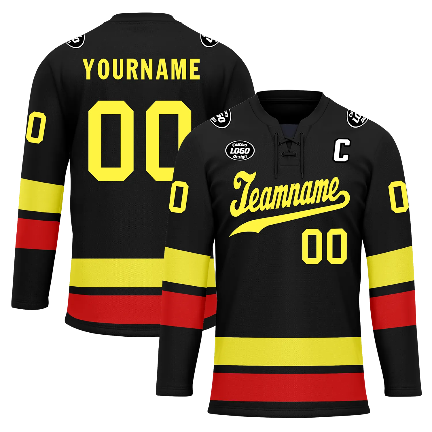 Custom Black Personalized Hockey Jersey HCKJ01-D0a70dd