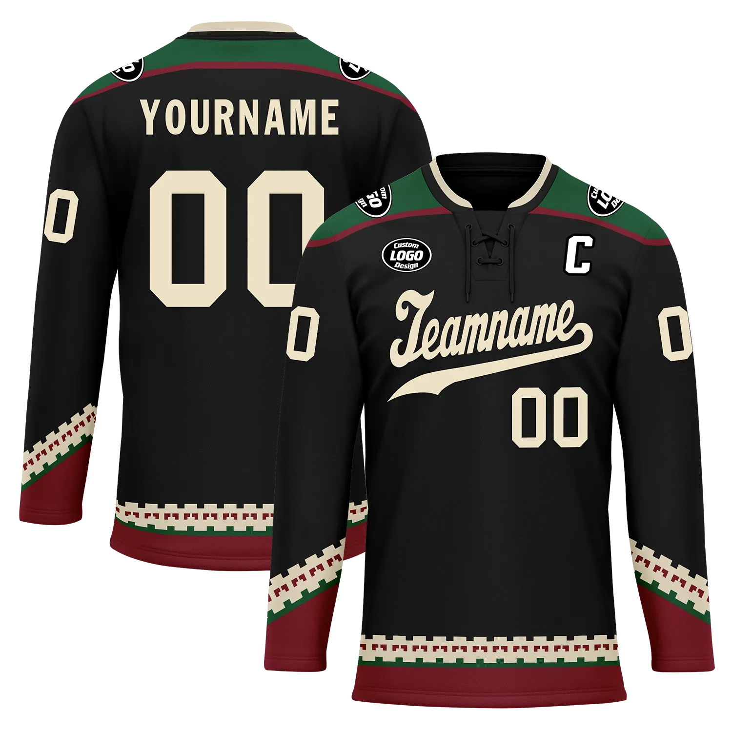 Custom Black Personalized Hockey Jersey HCKJ01-D0a70fc