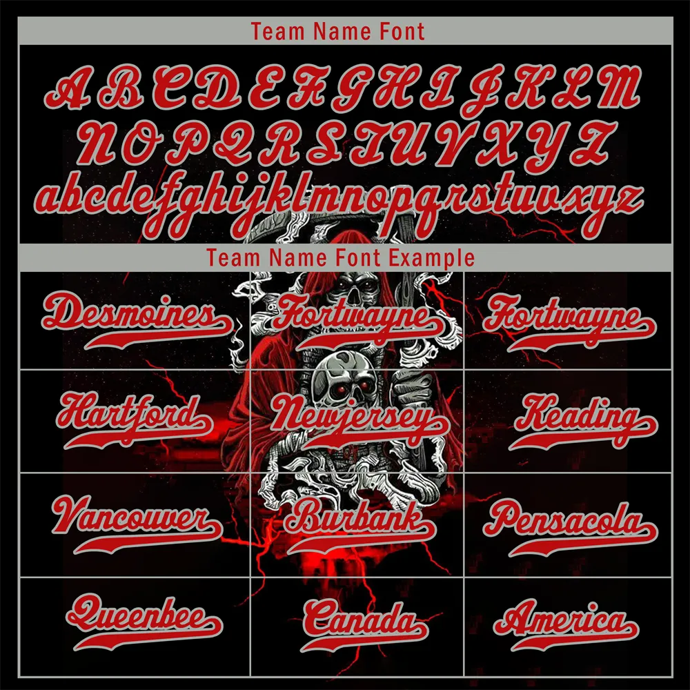 Custom Black Red Skull Fashion Red Authentic Baseball Jersey BSBJ0a-bc0fb9a
