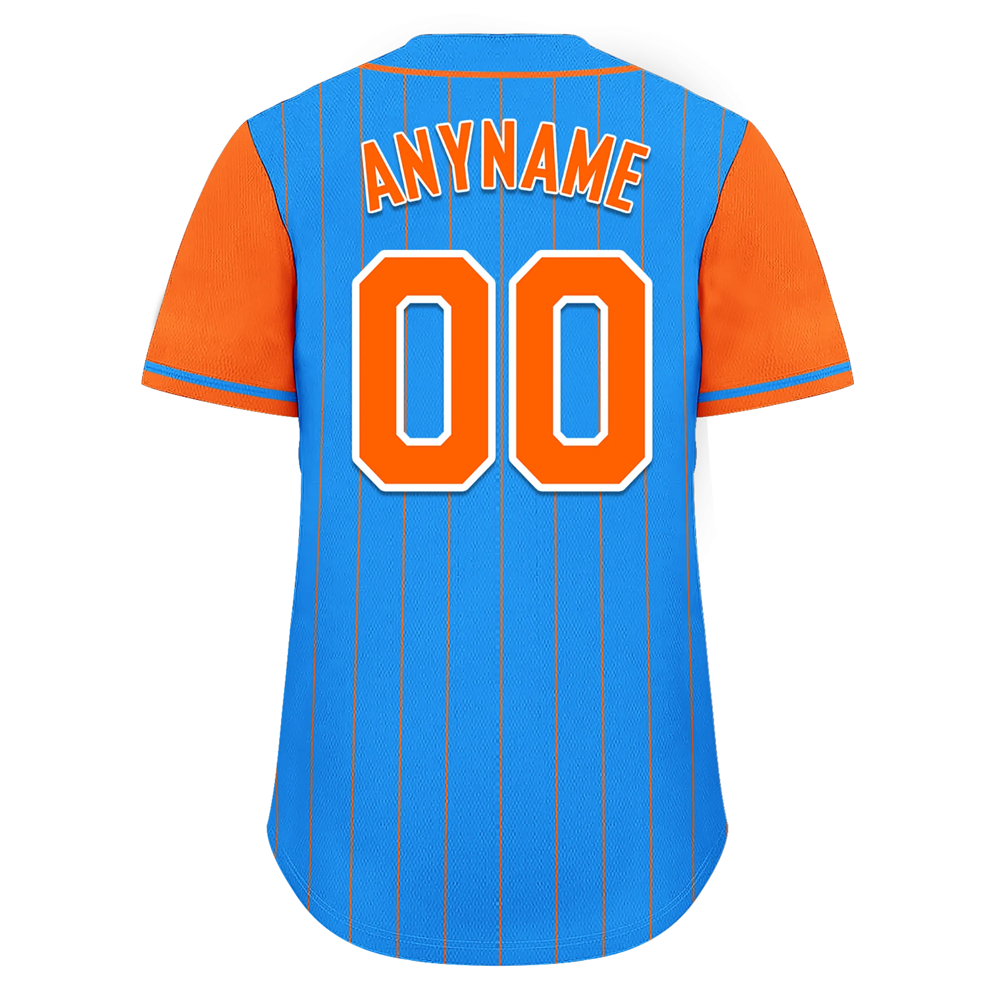 Custom Blue Orange Stripe Fashion Personalized Authentic Baseball Jersey BSBJ01-D017211