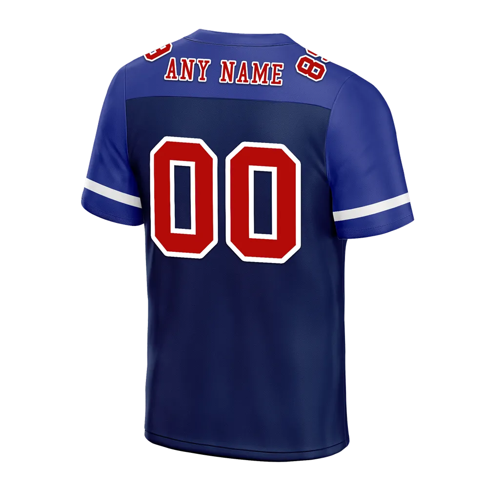 Custom Blue Raglan Sleeves Brown Personalized Authentic Football Jersey FBJ02-bc0f0bc