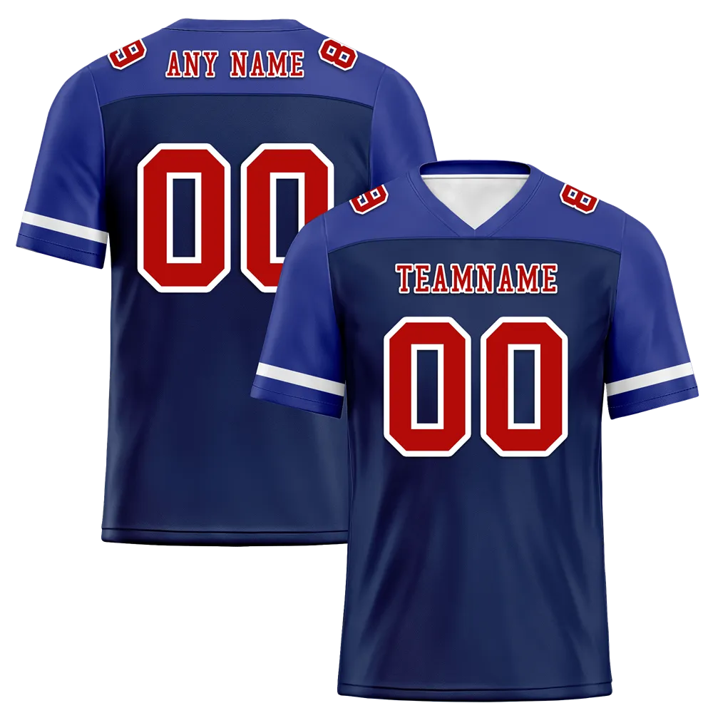 Custom Blue Raglan Sleeves Brown Personalized Authentic Football Jersey FBJ02-bc0f0bc