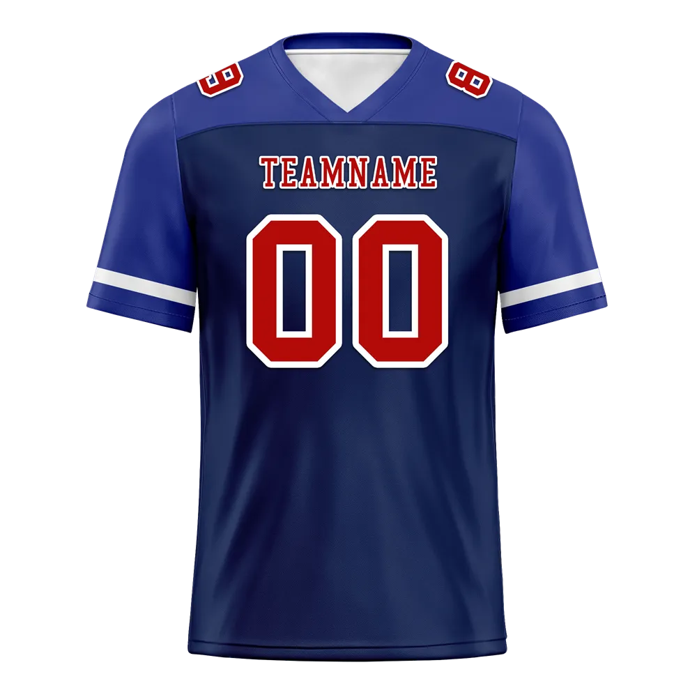 Custom Blue Raglan Sleeves Brown Personalized Authentic Football Jersey FBJ02-bc0f0bc