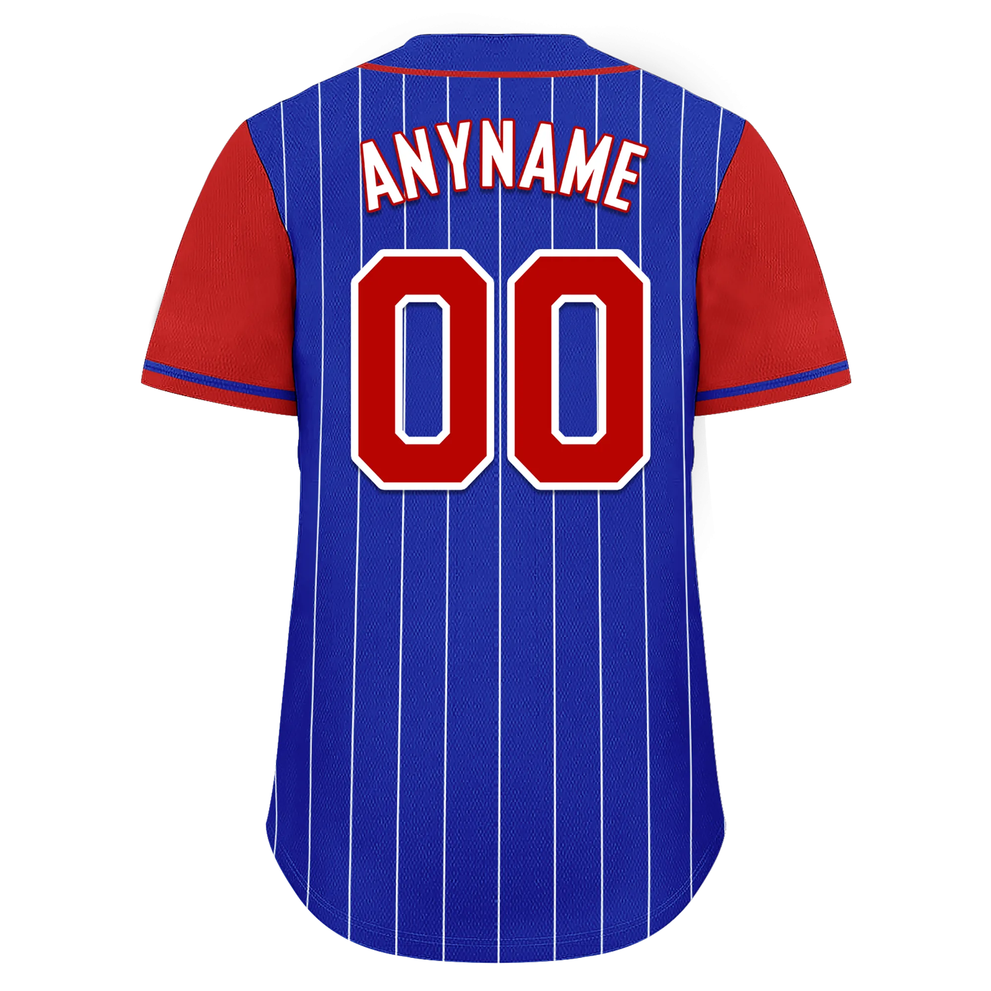 Custom Blue Red Stripe Fashion Personalized Authentic Baseball Jersey BSBJ01-D017215