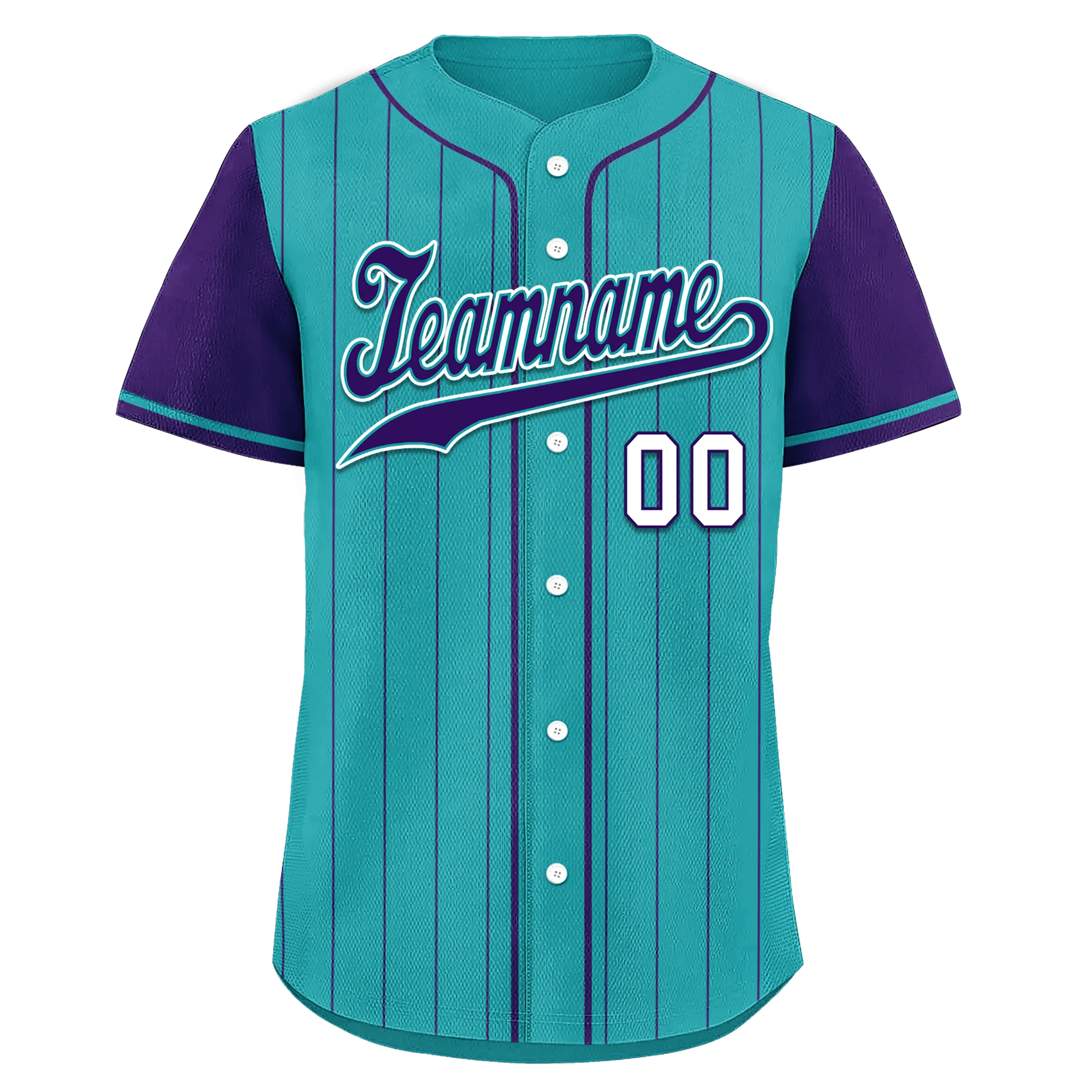 Custom Cyan Purple Stripe Fashion Personalized Authentic Baseball Jersey BSBJ01-D017247
