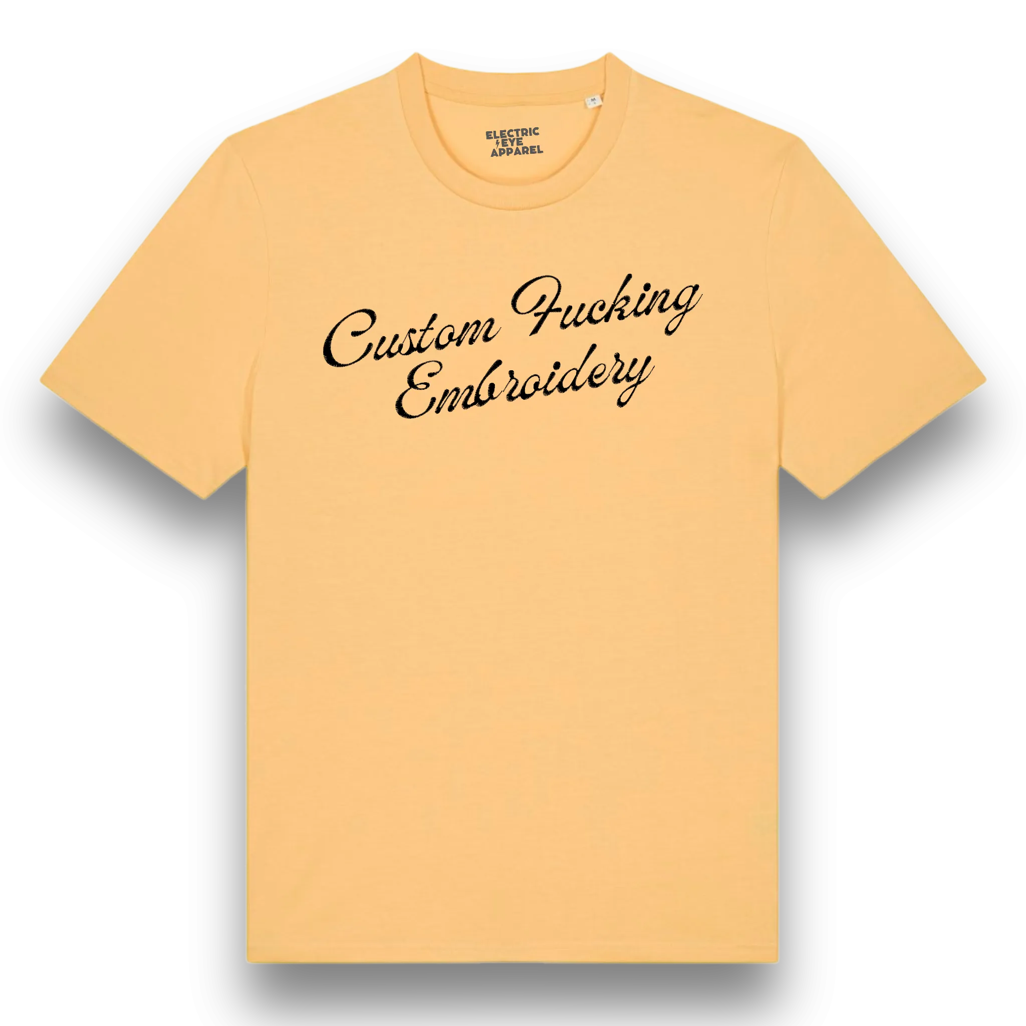 Custom Fucking Embroidery - choose your own name embroidered on a premium organic iconic men's 'Rocker' t-shirt - custom thread colour