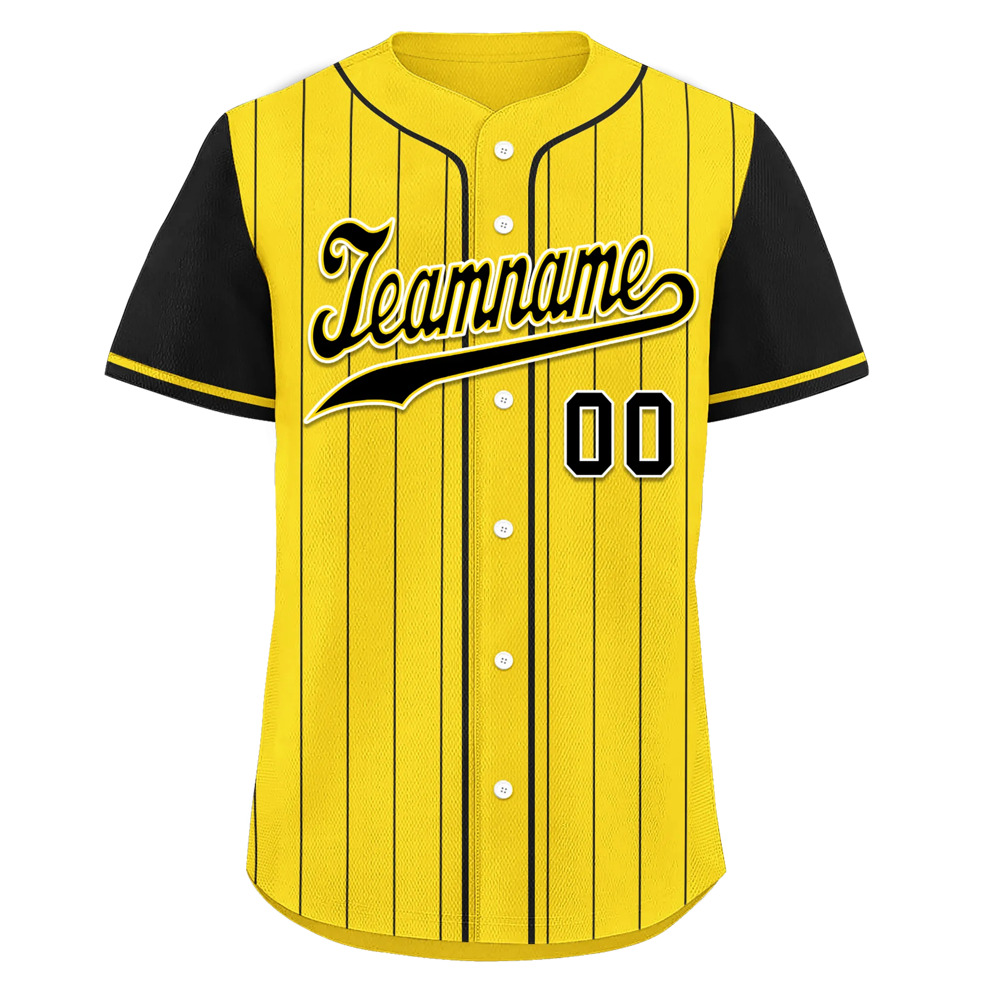 Custom Gold Black Stripe Fashion Personalized Authentic Baseball Jersey BSBJ01-D017218