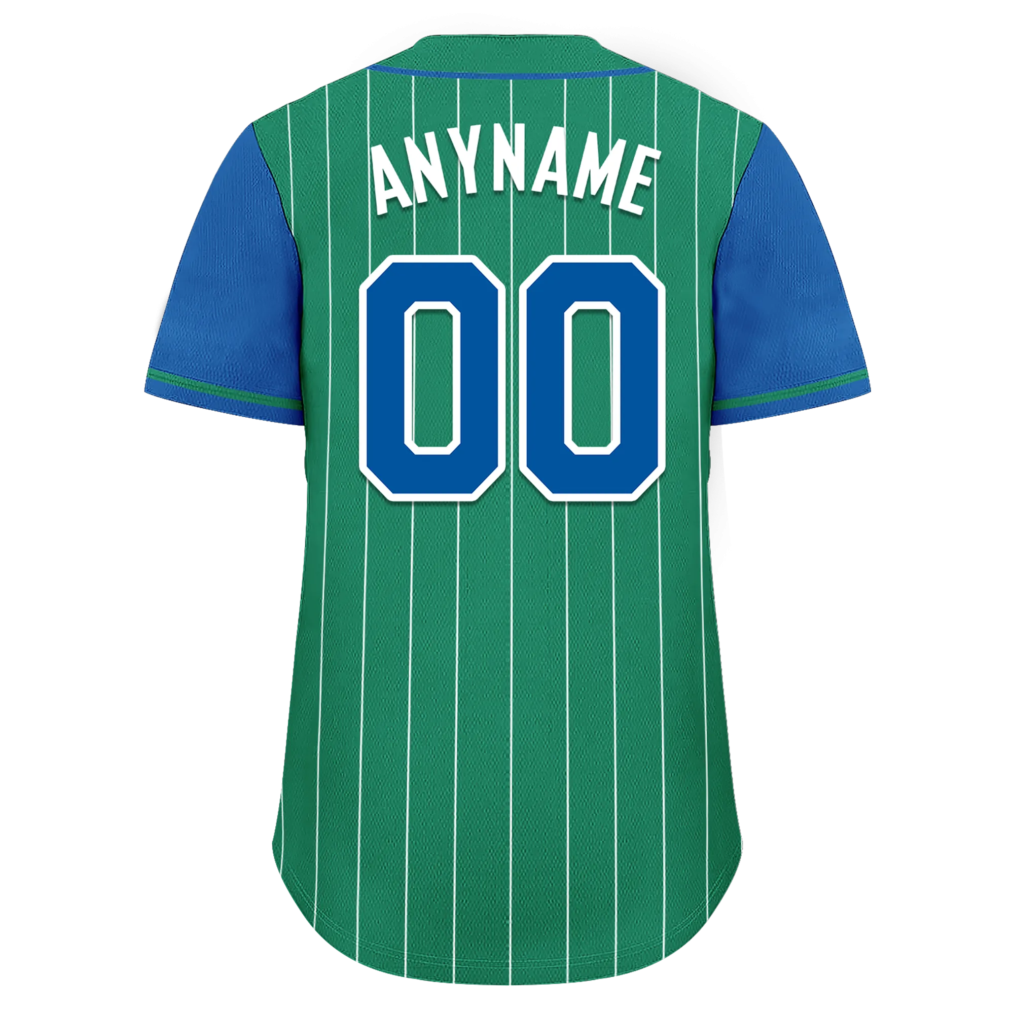 Custom Green Blue Stripe Fashion Personalized Authentic Baseball Jersey BSBJ01-D017245