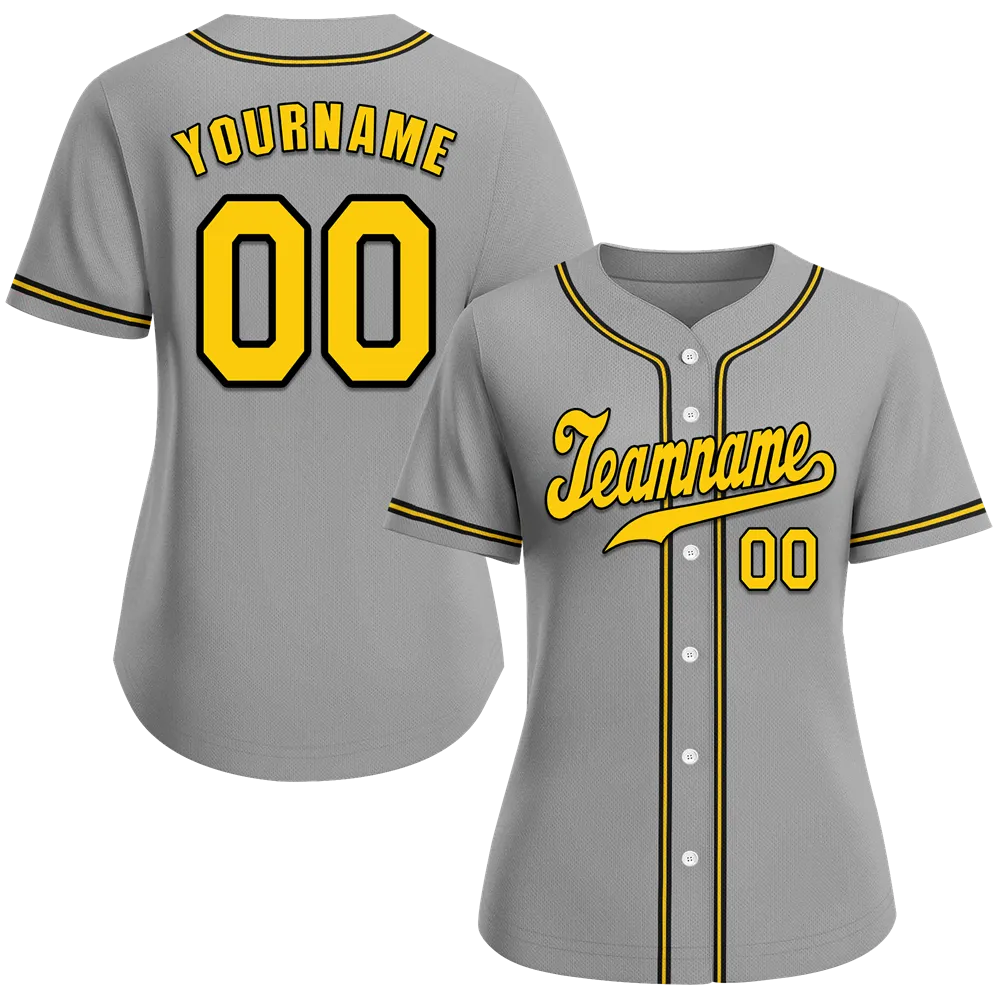 Custom Grey Classic Style Orange Authentic Baseball Jersey