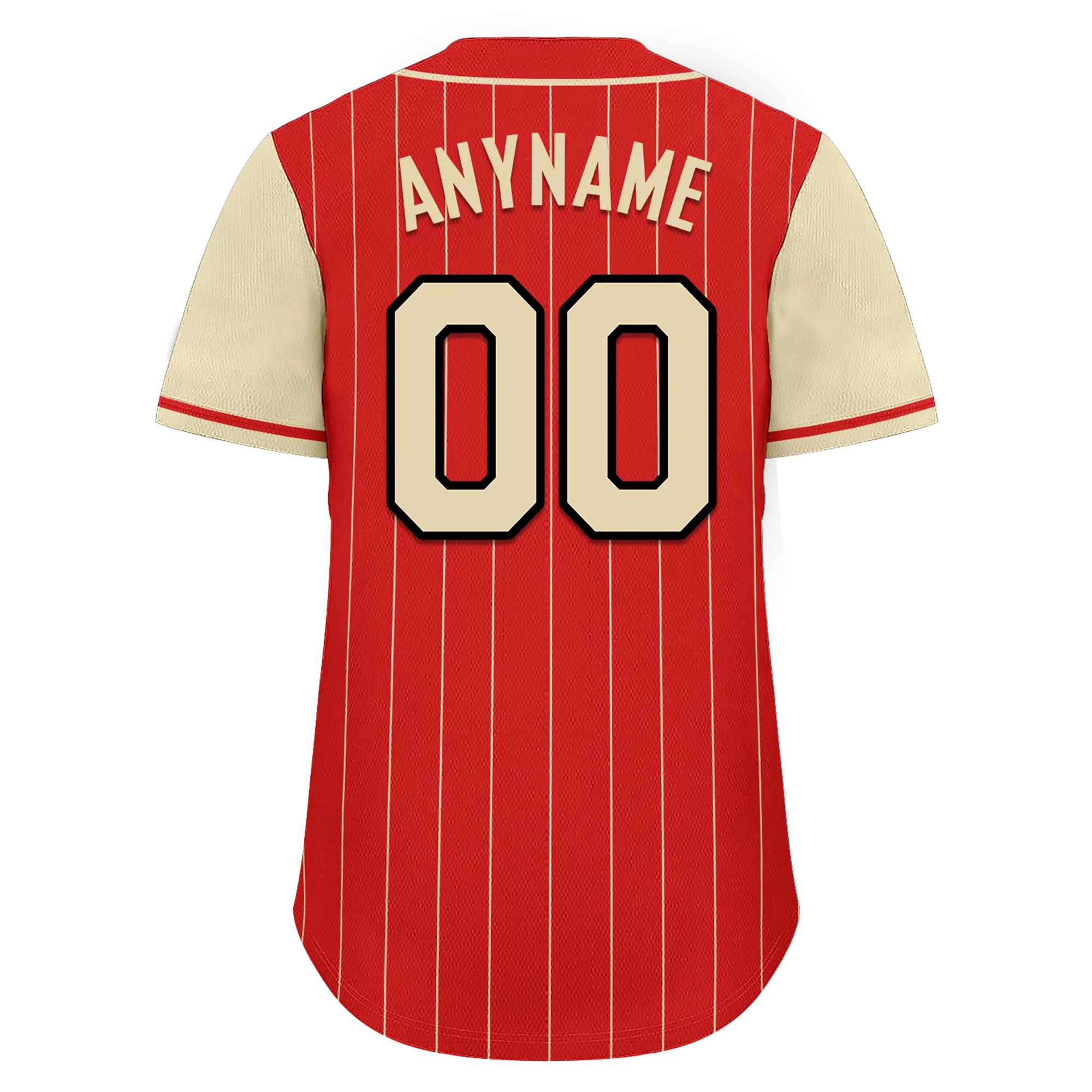 Custom Red Yellow Stripe Fashion Personalized Authentic Baseball Jersey BSBJ01-D017236