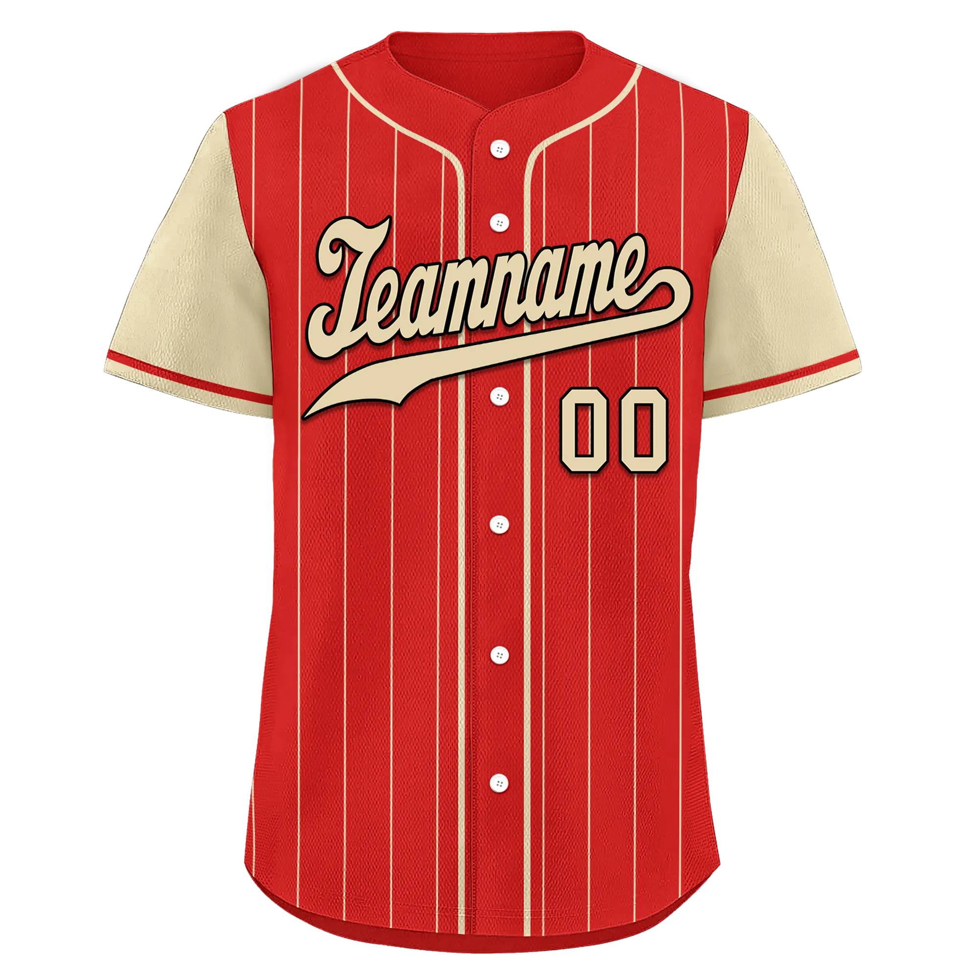 Custom Red Yellow Stripe Fashion Personalized Authentic Baseball Jersey BSBJ01-D017236